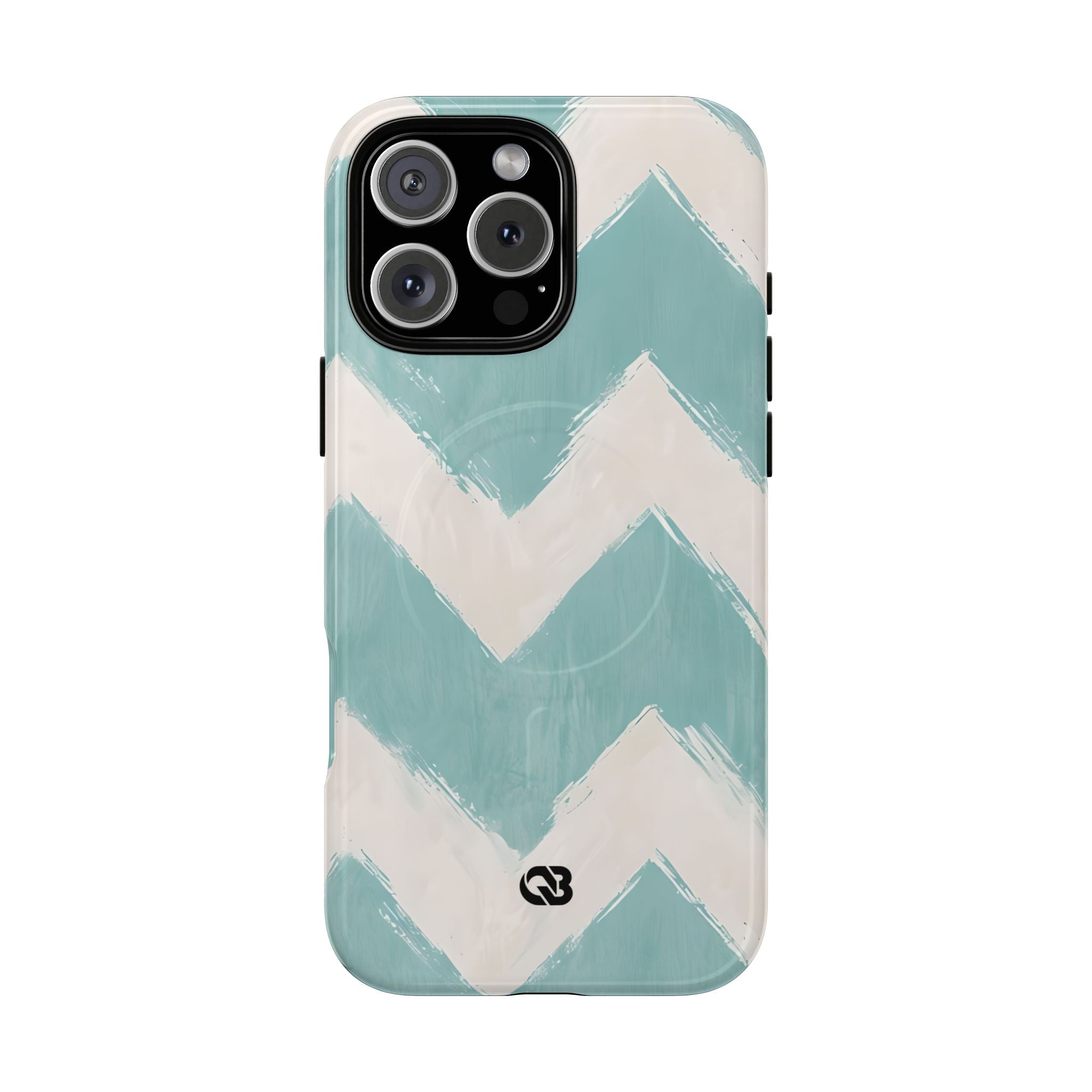 Teal Painted Chevron · Tough+ Phone Case for iPhone · Magsafe