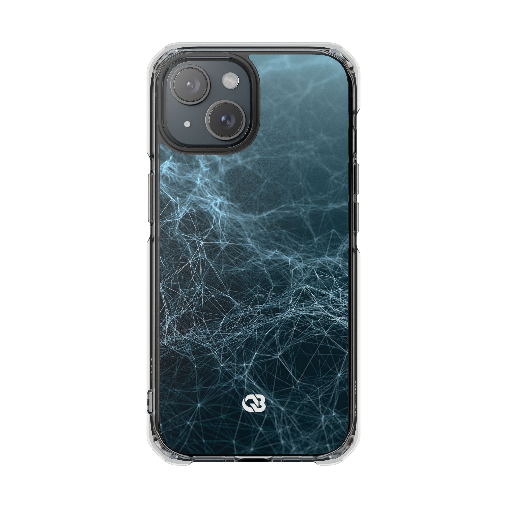 Teal Impact MagSafe Phone Case for iPhone - Arctic Neural Mesh