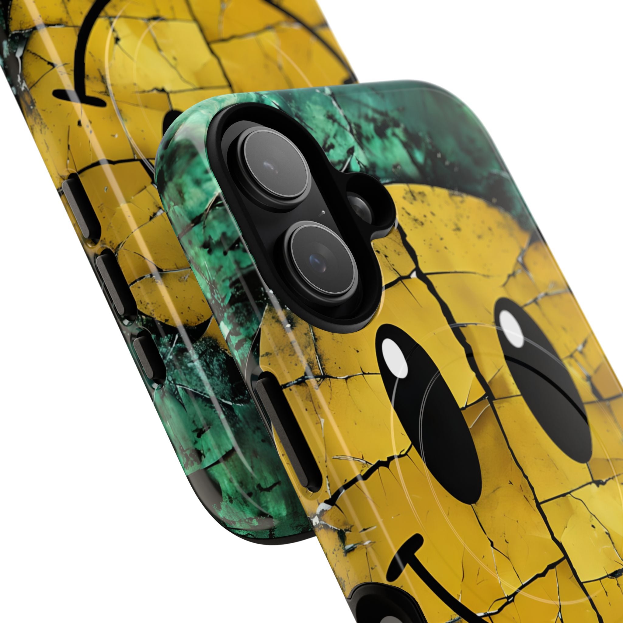 Cracked Smiley iPhone 17 Case - Tough+ - CASE•BOB