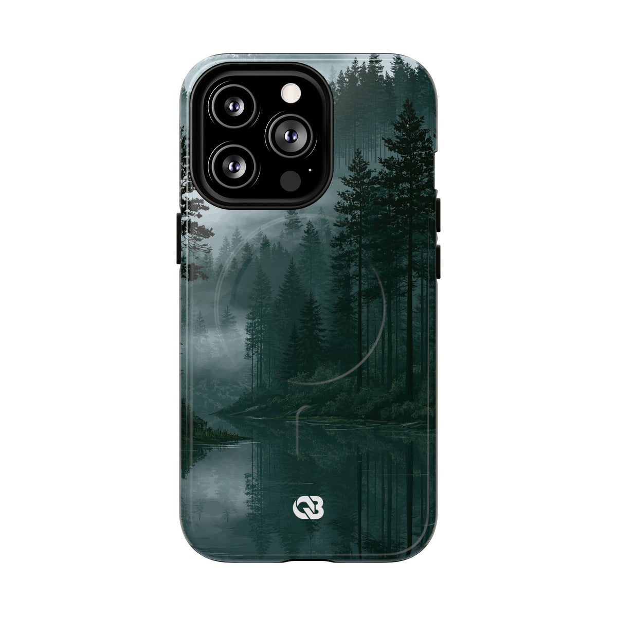 Misty Pine Reflections · Tough 2.0 Magnetic Phone Case for iPhone · Green