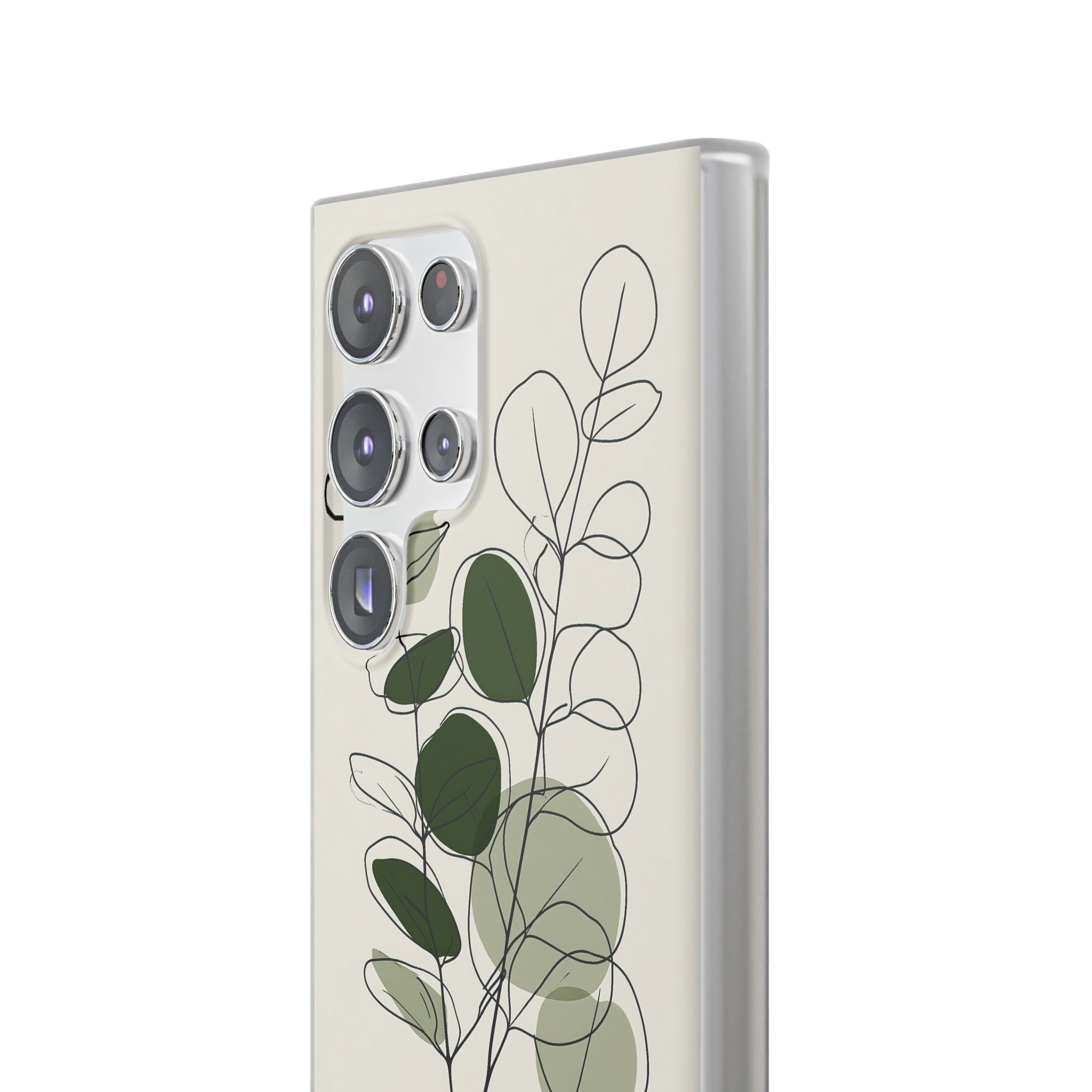 Green Lite Phone Case for Samsung - Muted Eucalyptus Sketch