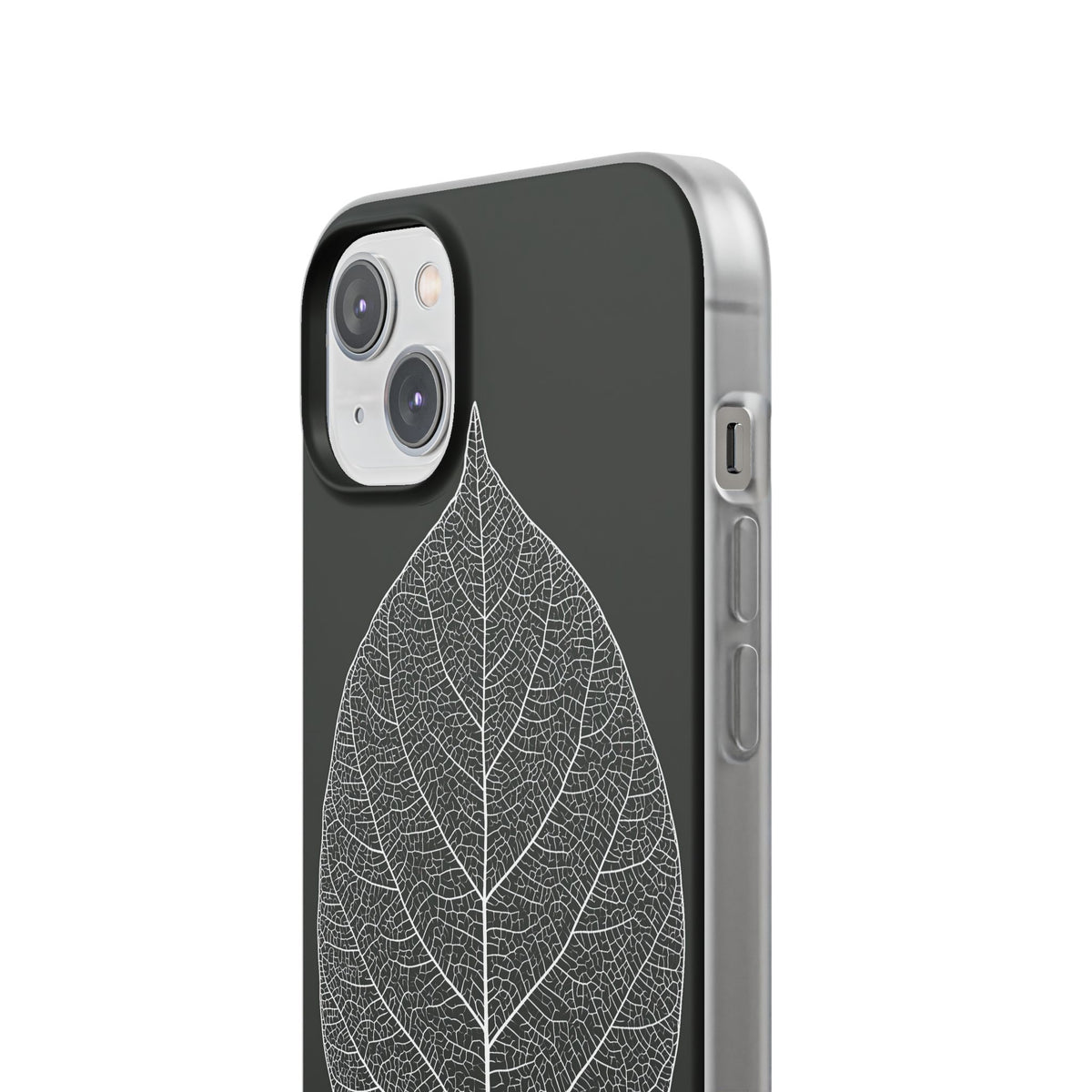 Monochrome Leaf Skeleton · Lite Phone Case for iPhone · Black