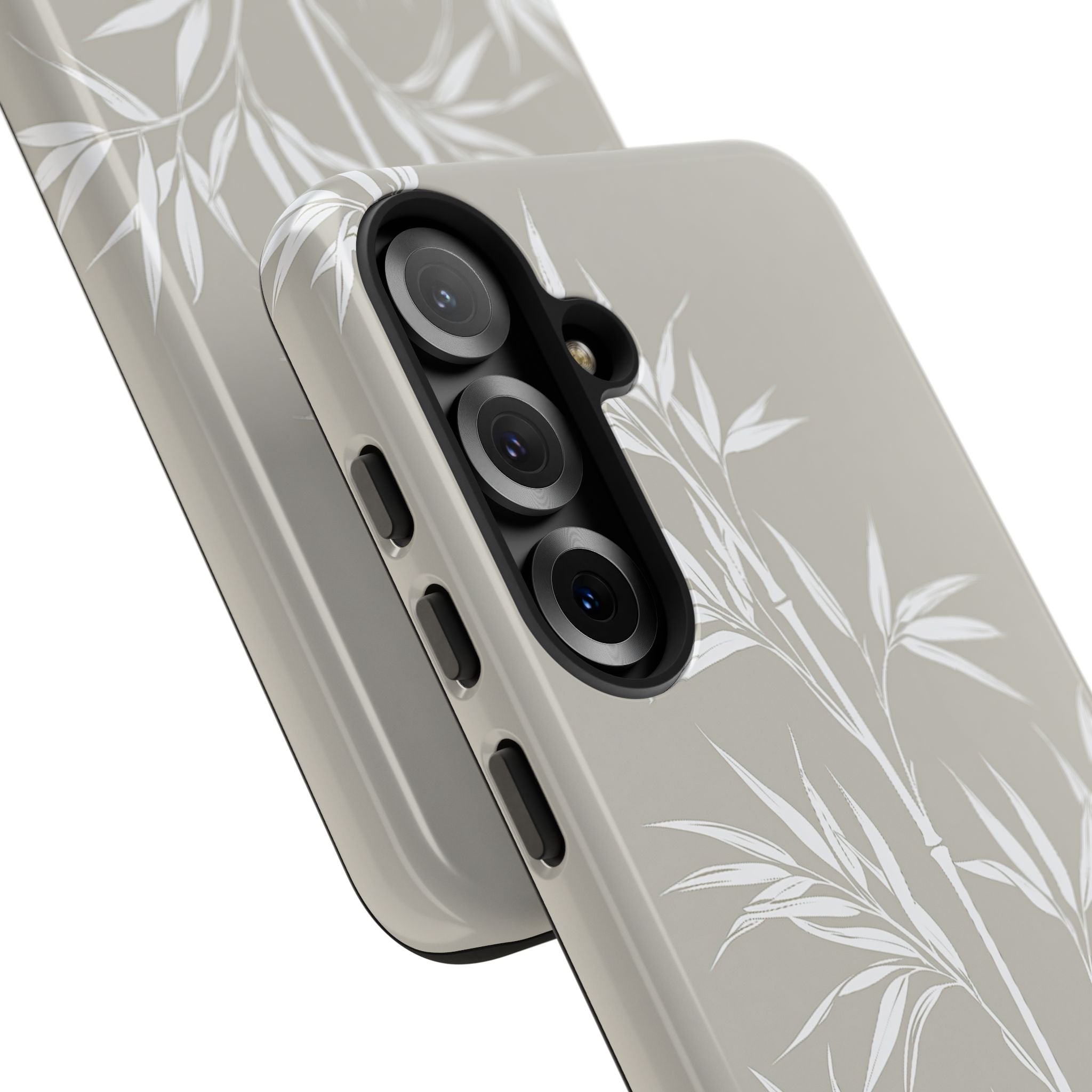 Beige Tough Phone Case for Samsung - Sandstone Bamboo Stalks