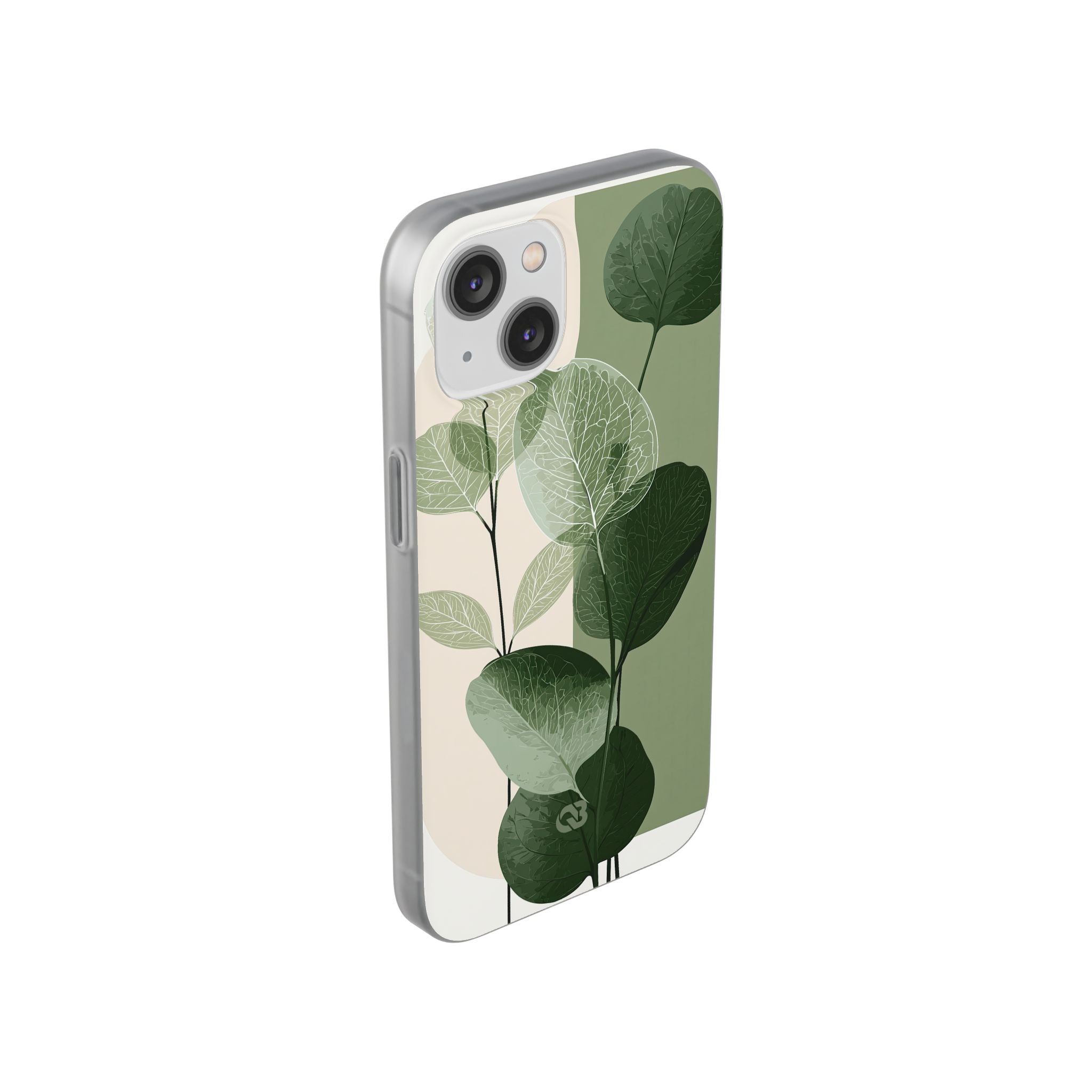 Green Lite Phone Case for iPhone - Sage Leaf Skeletals