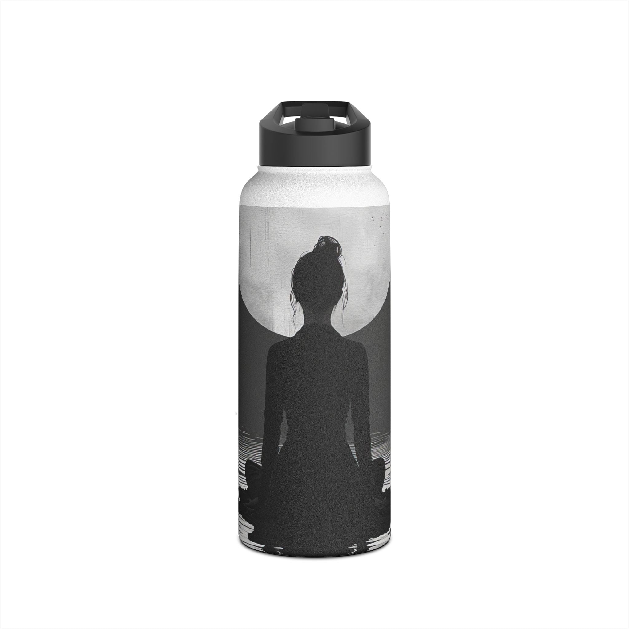 Moonlit Silence - Stainless Steel Water Bottle