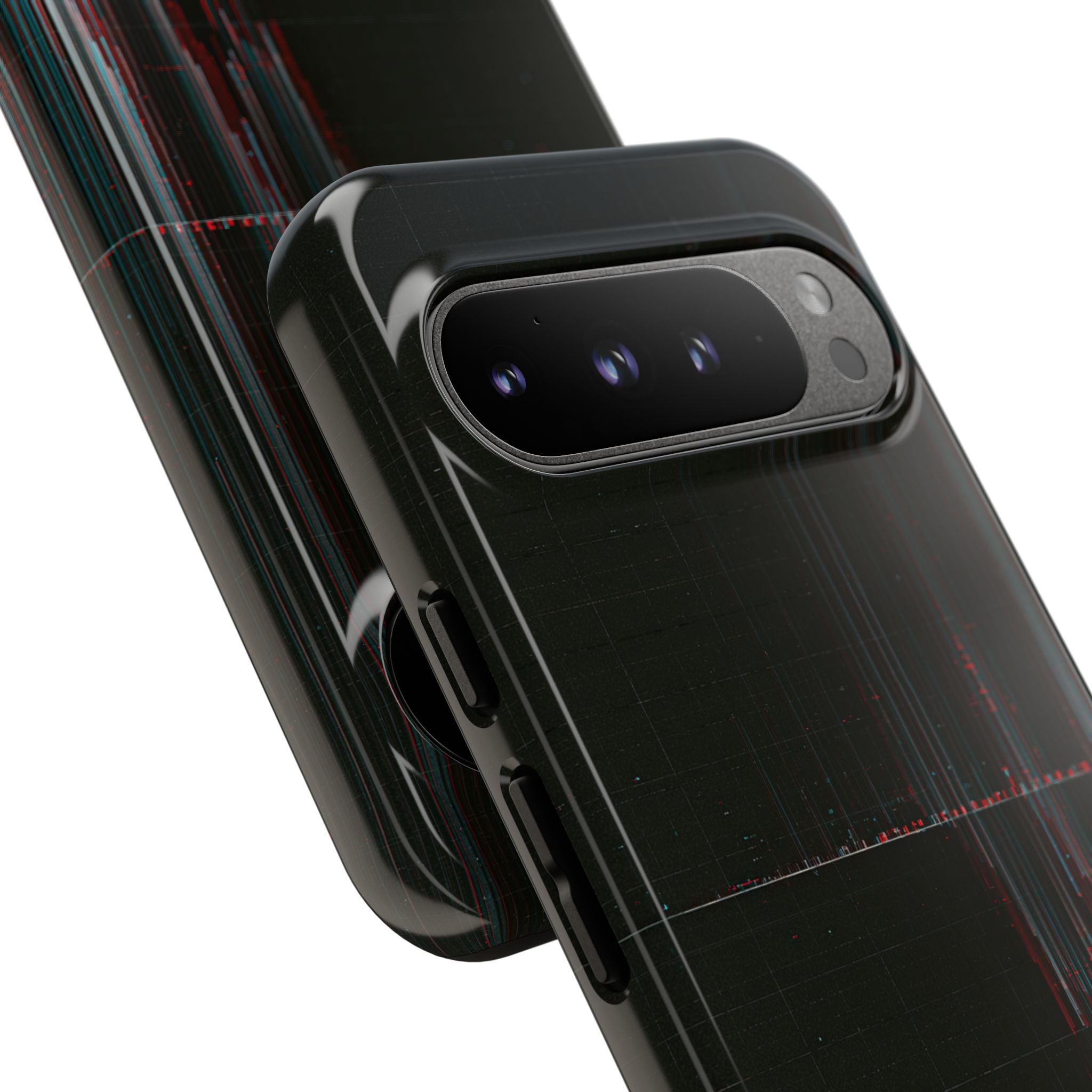 Black Tough Phone Case for Google Pixel - Corrupted Data Stream