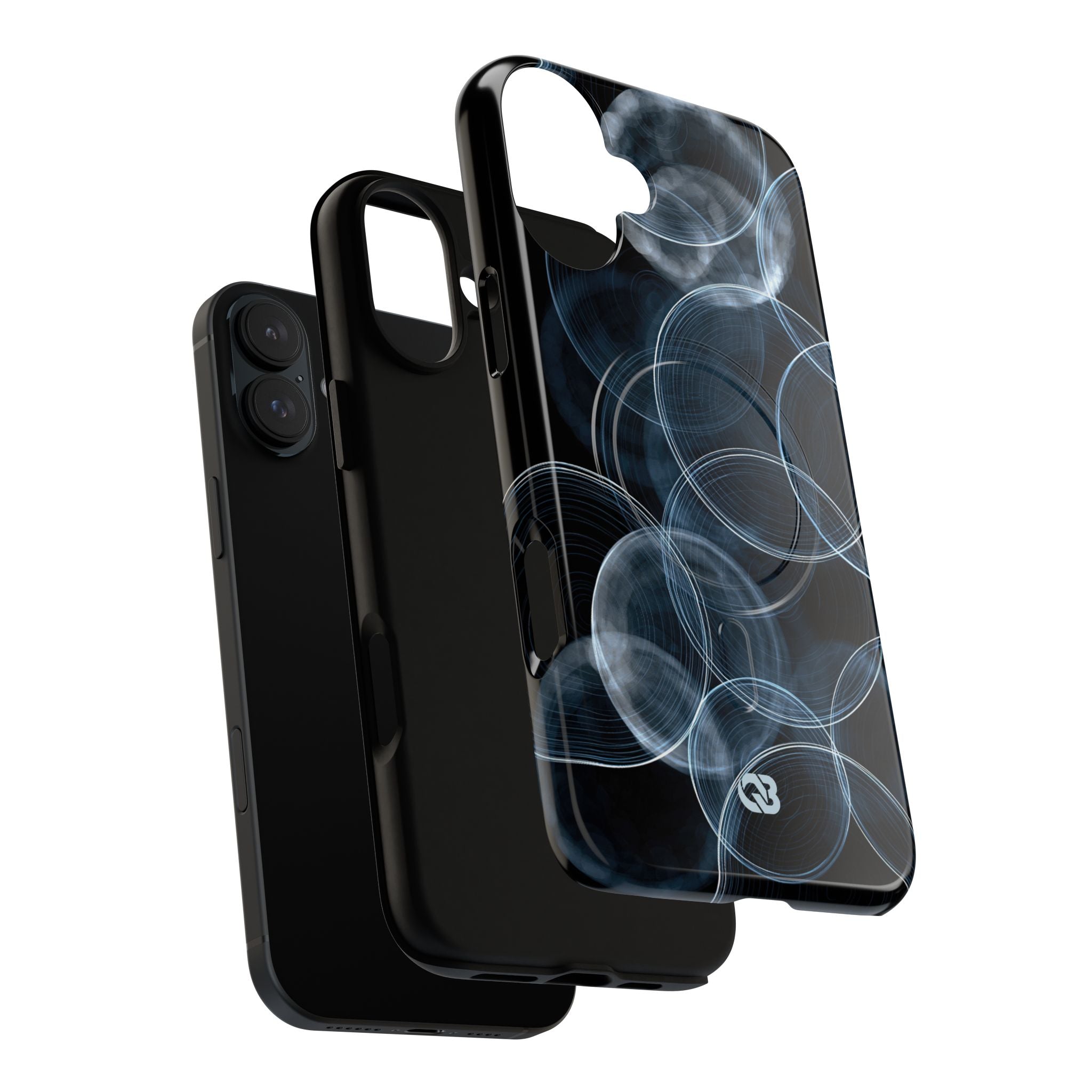 Blue Tough 2.0 Magsafe Phone Case for iPhone - Cyan Pulse Ripple