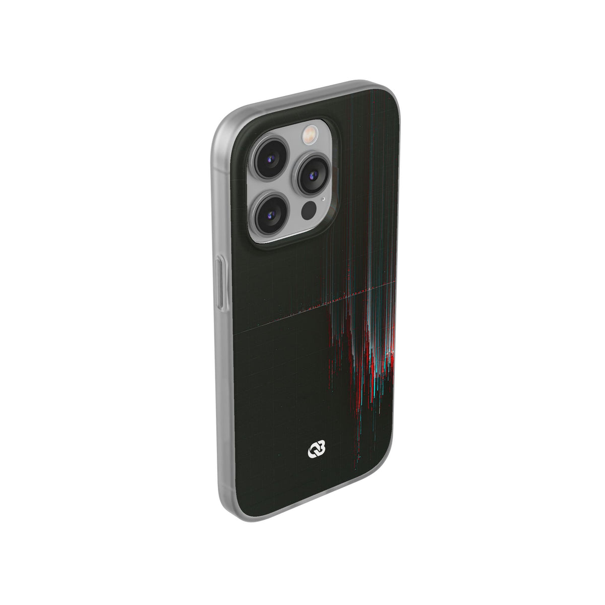 Black Lite Phone Case for iPhone - Corrupted Data Stream
