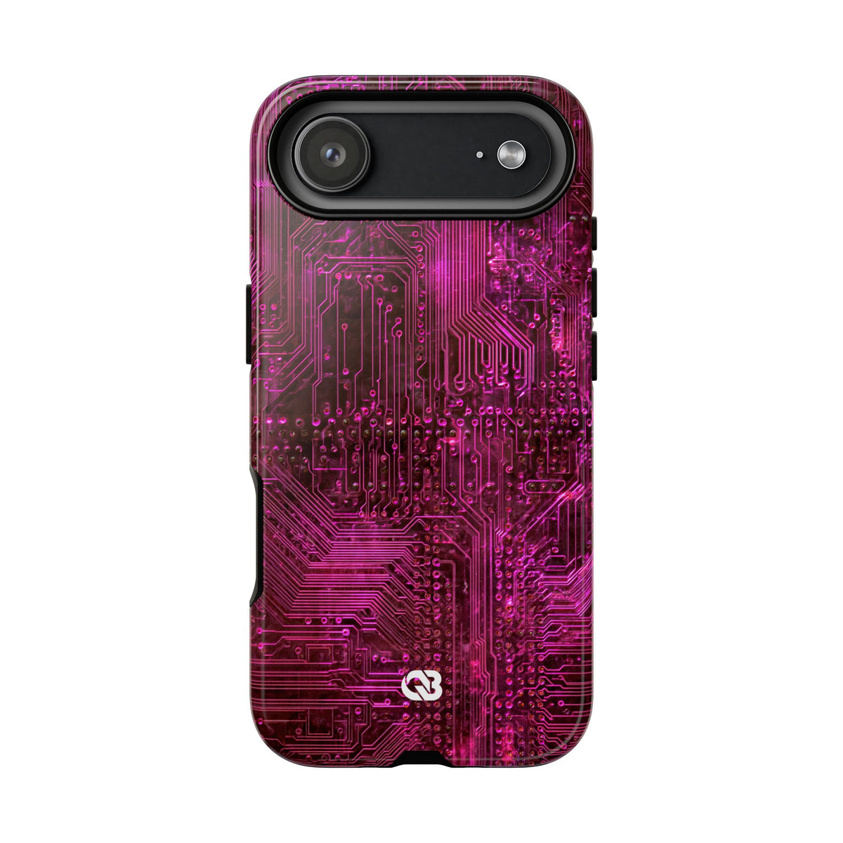 Magenta Circuit Trace · Tough Phone Case for iPhone · Pink