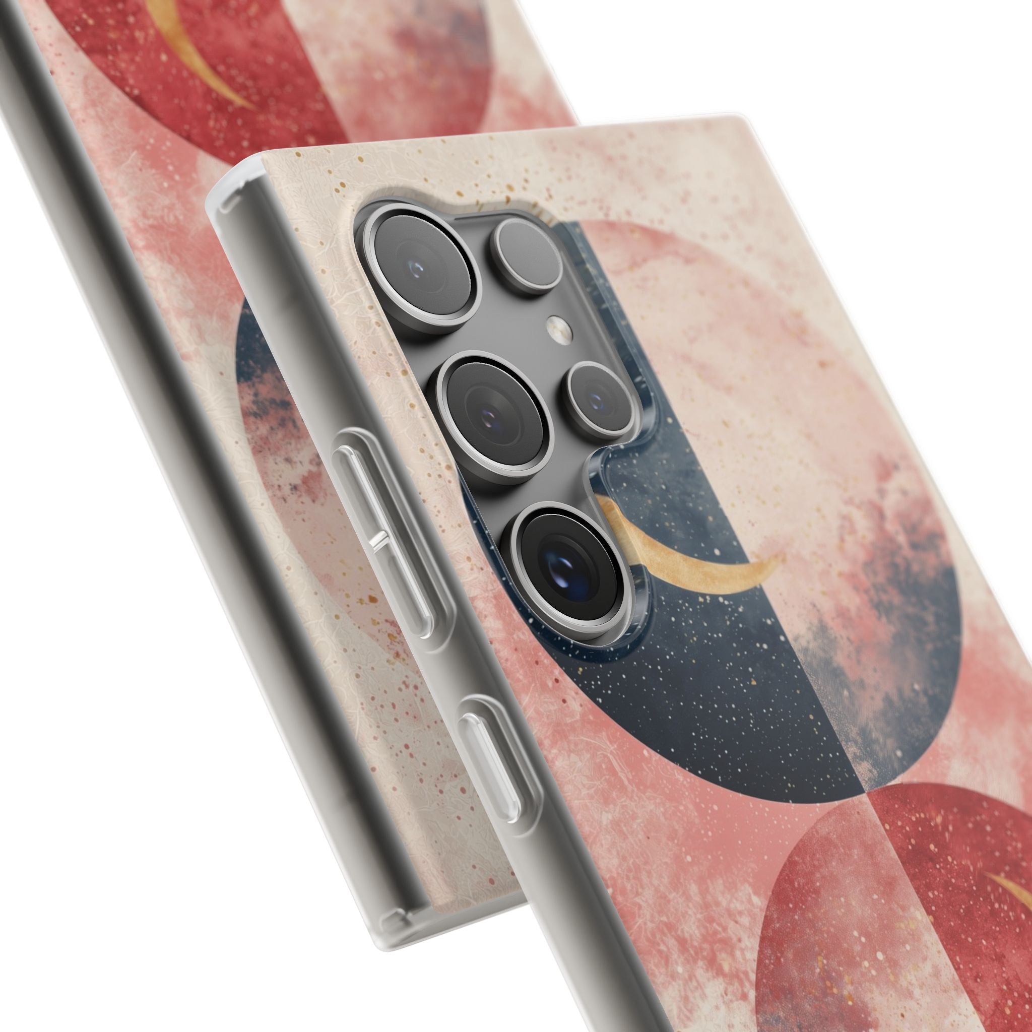 Golden Crescent Circles Samsung S24 Ultra Skal - Mjukt