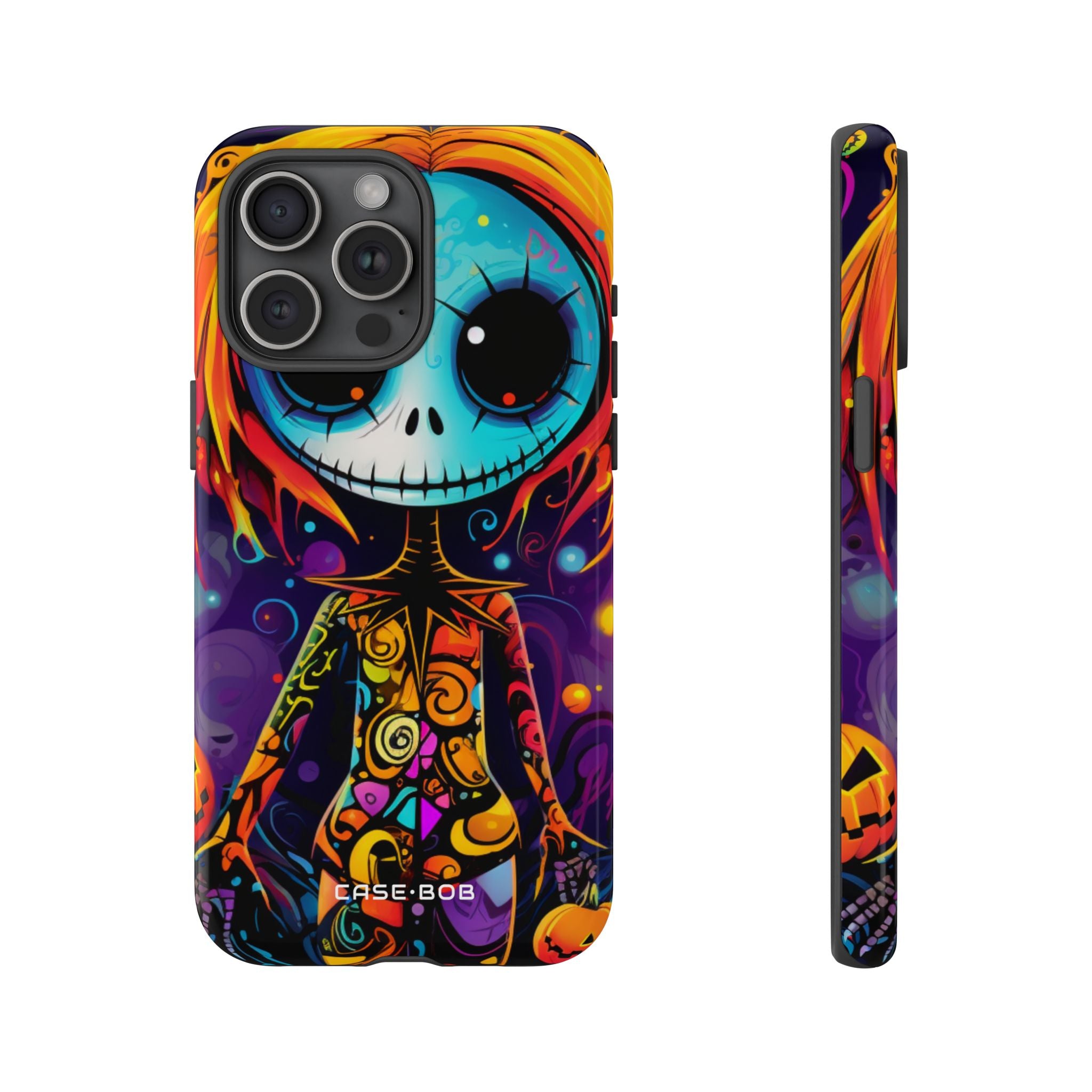 Blue Skull Swirl iPhone 15 Pro Max Case - Tough - CASE•BOB