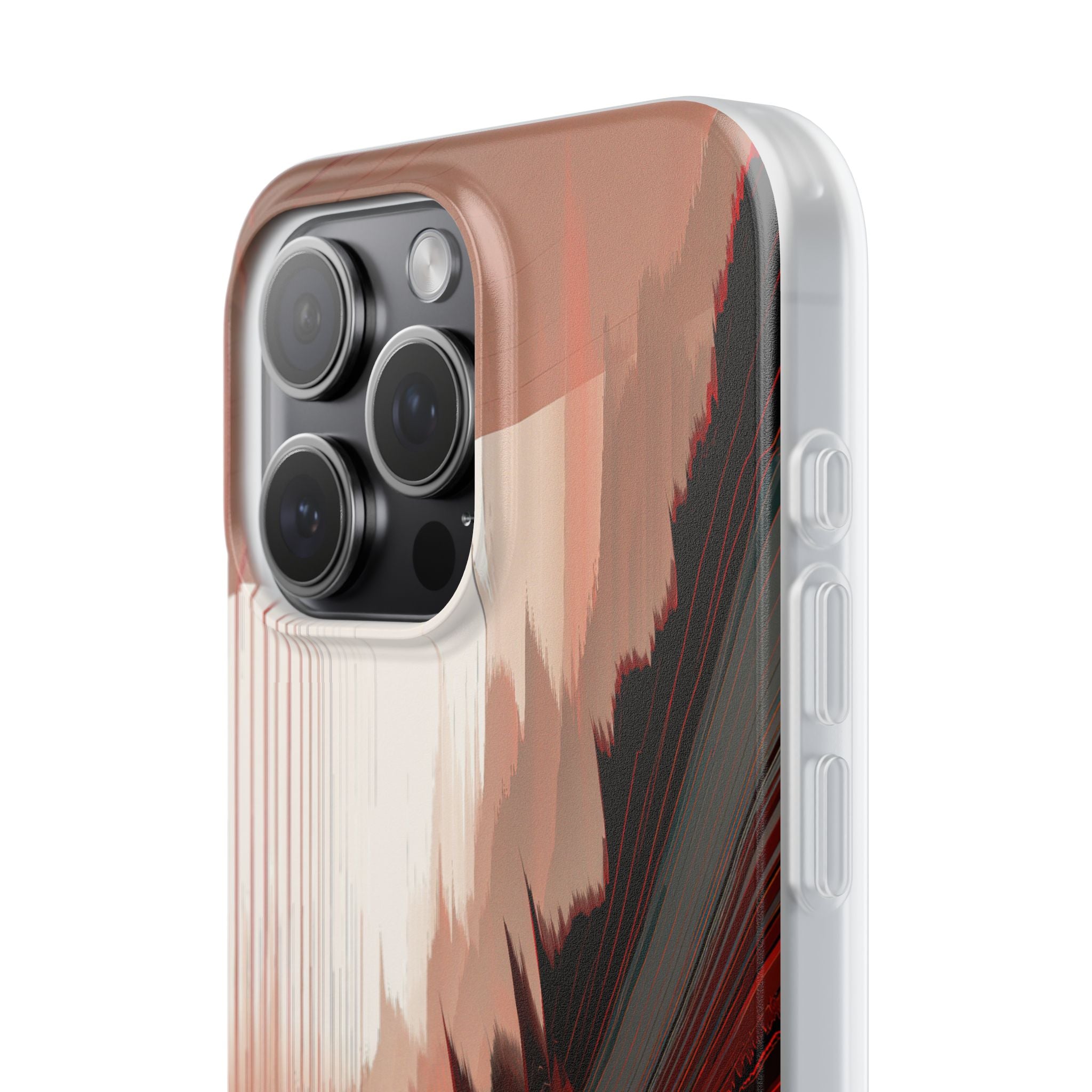 Red Lite Phone Case for iPhone - Crimson Pulse Horizon