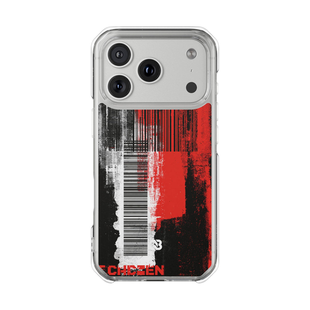 Distorted Barcode · Clear Impact Magnetic Phone Case for iPhone · Black