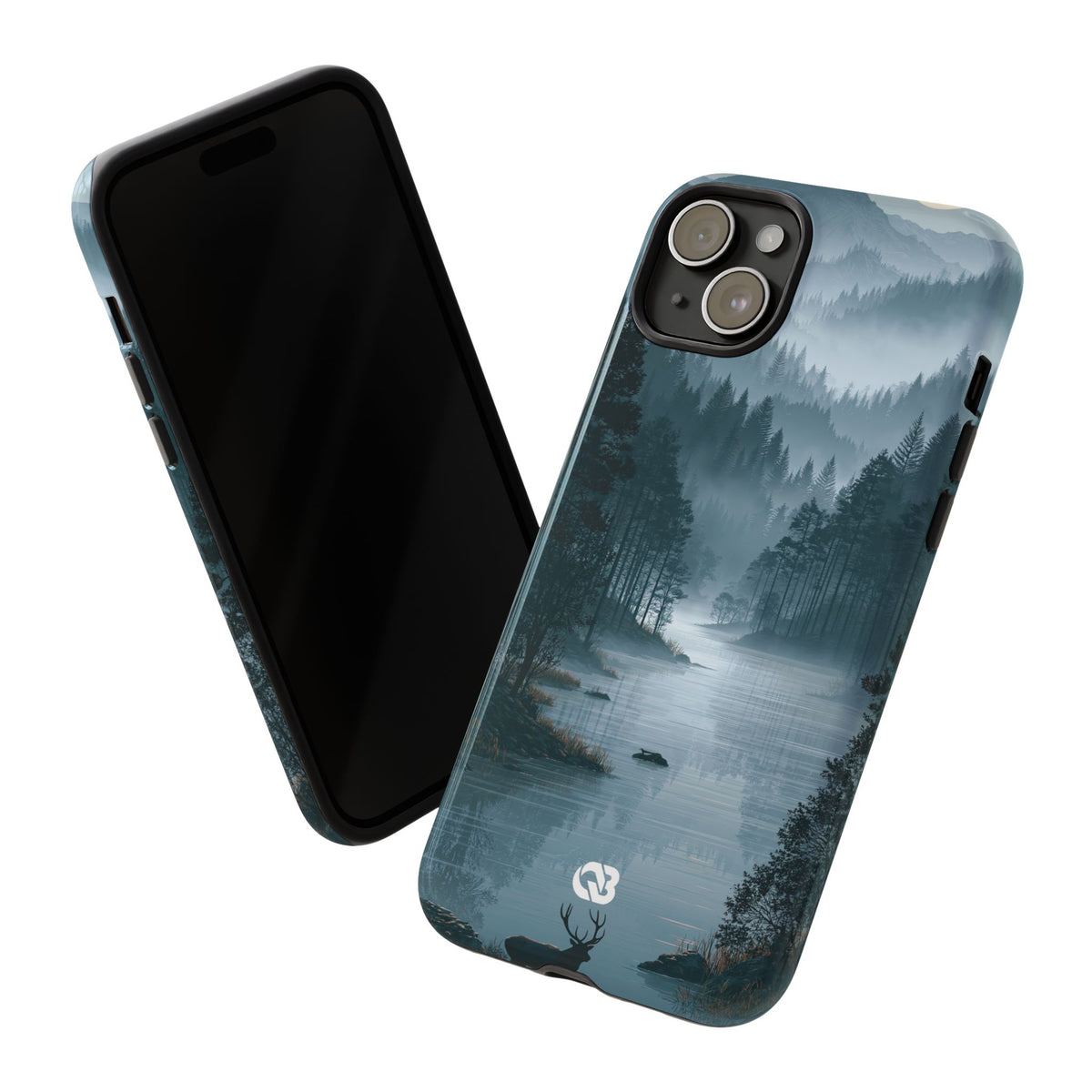 Silent Nordic Fjord · Tough Phone Case for iPhone · Blue