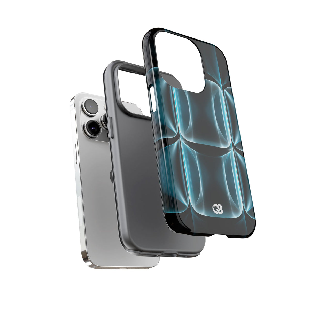 Cyan Core Matrix · Tough Phone Case for iPhone · Blue