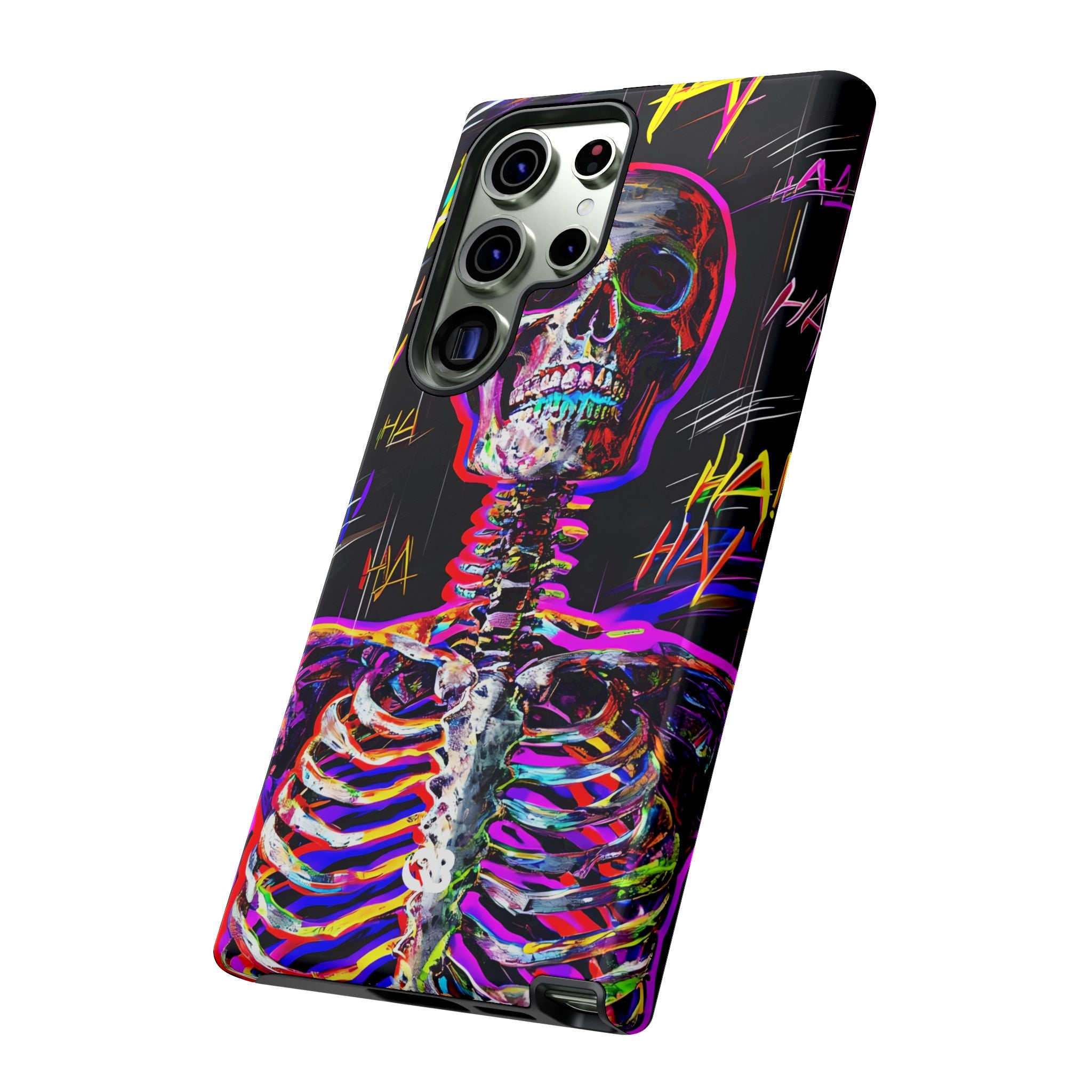 Neon Glitch Skeleton · Tough Handyhülle für Samsung