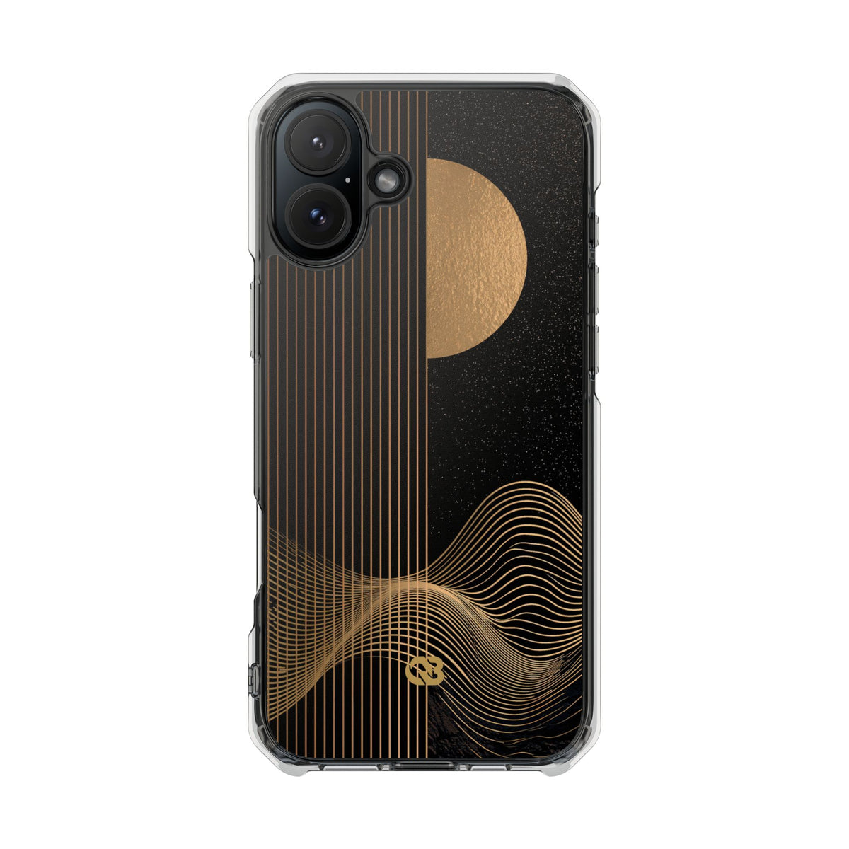 Gold Impact MagSafe Phone Case for iPhone - Gilded Obsidian Dunes