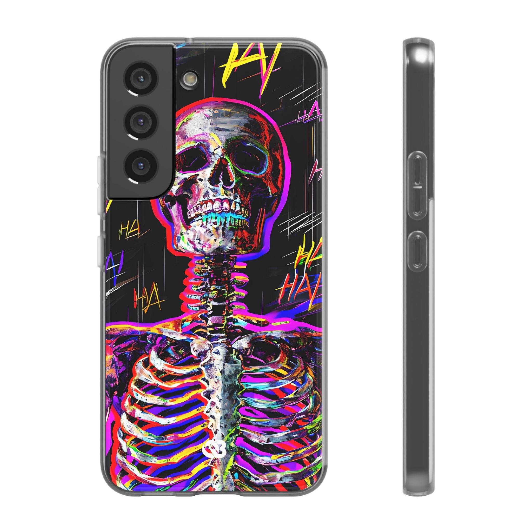 Neon Glitch Skeleton · Soft Phone Case for Samsung