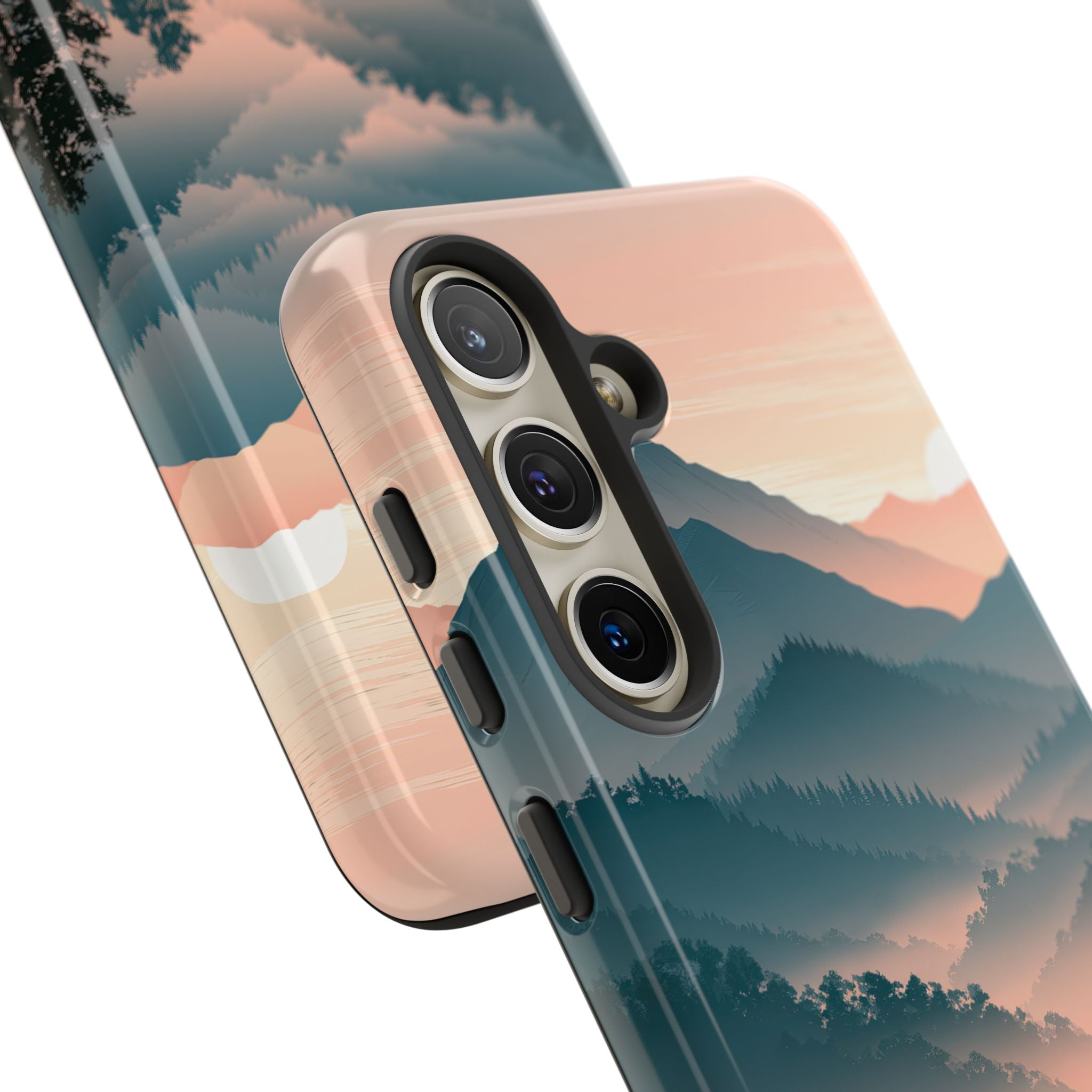 Teal Tough Phone Case for Samsung - Alpine Teal Horizon