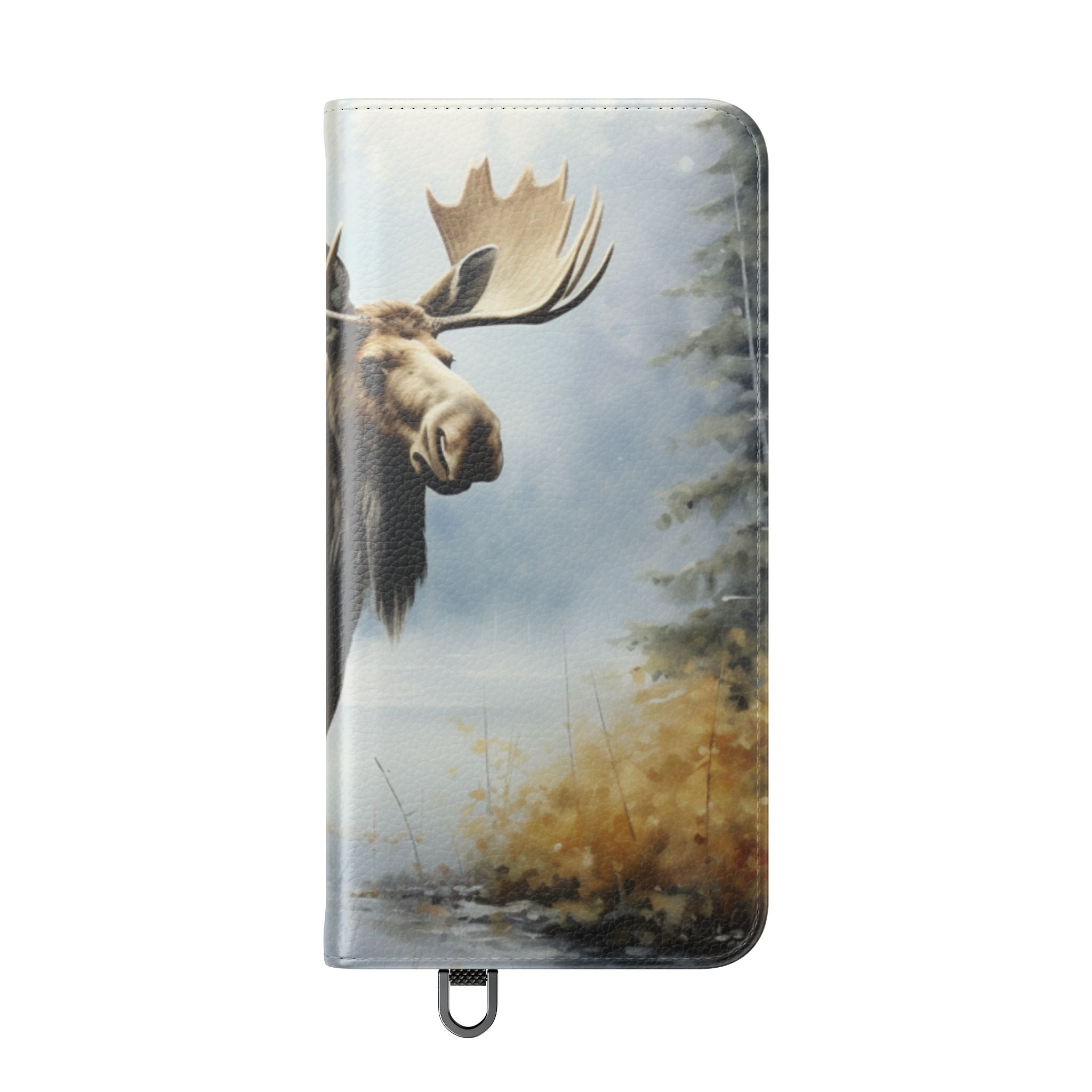 Misty Moose Reflection - Samsung S25+ Case - Lompakkokotelo