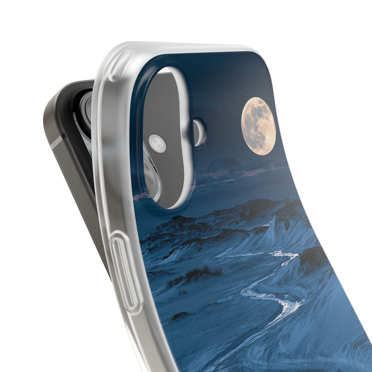 Arctic Moon Drift · Lite Phone Case for iPhone · Blue