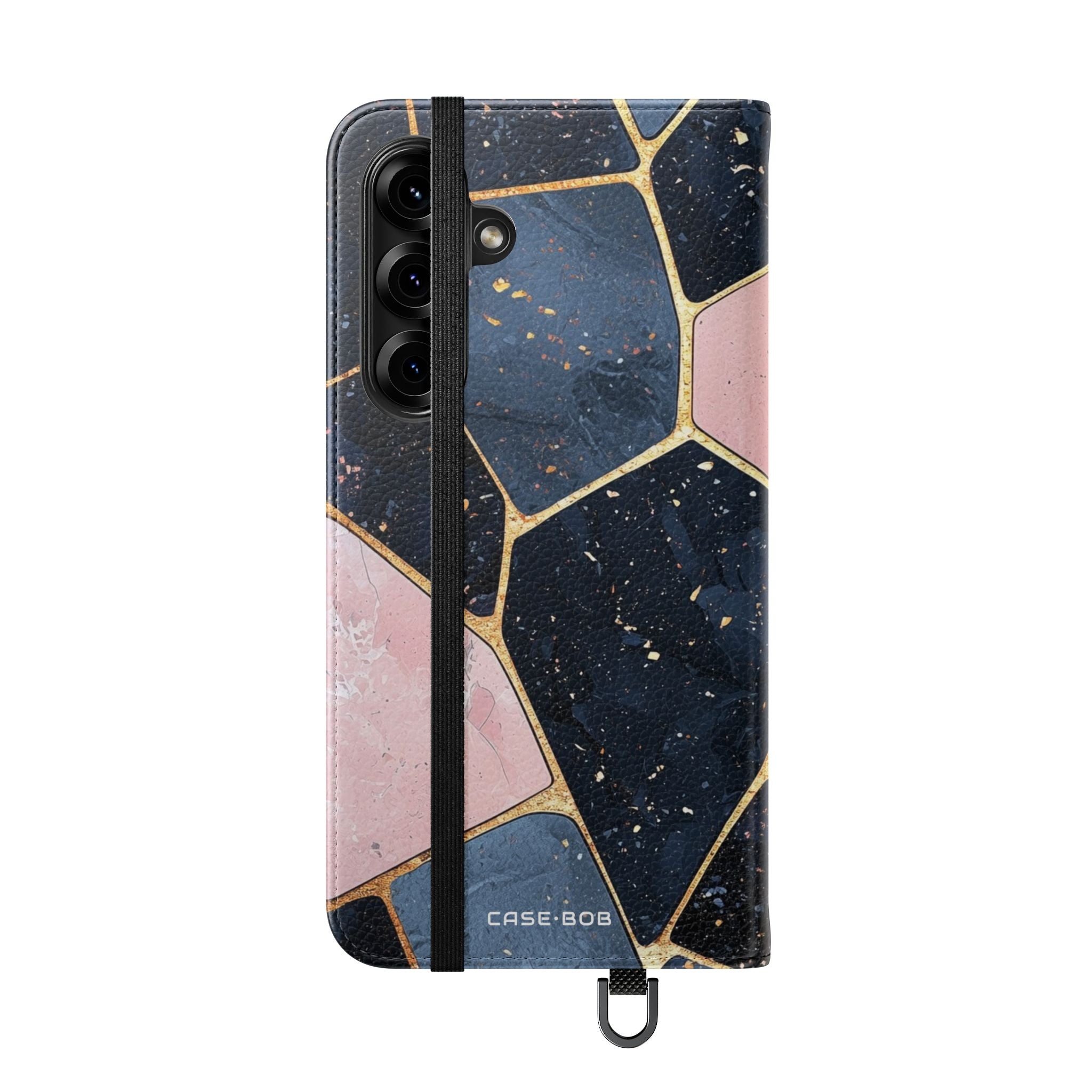 Golden Mosaic Navy - Samsung S25+ Case - Wallet