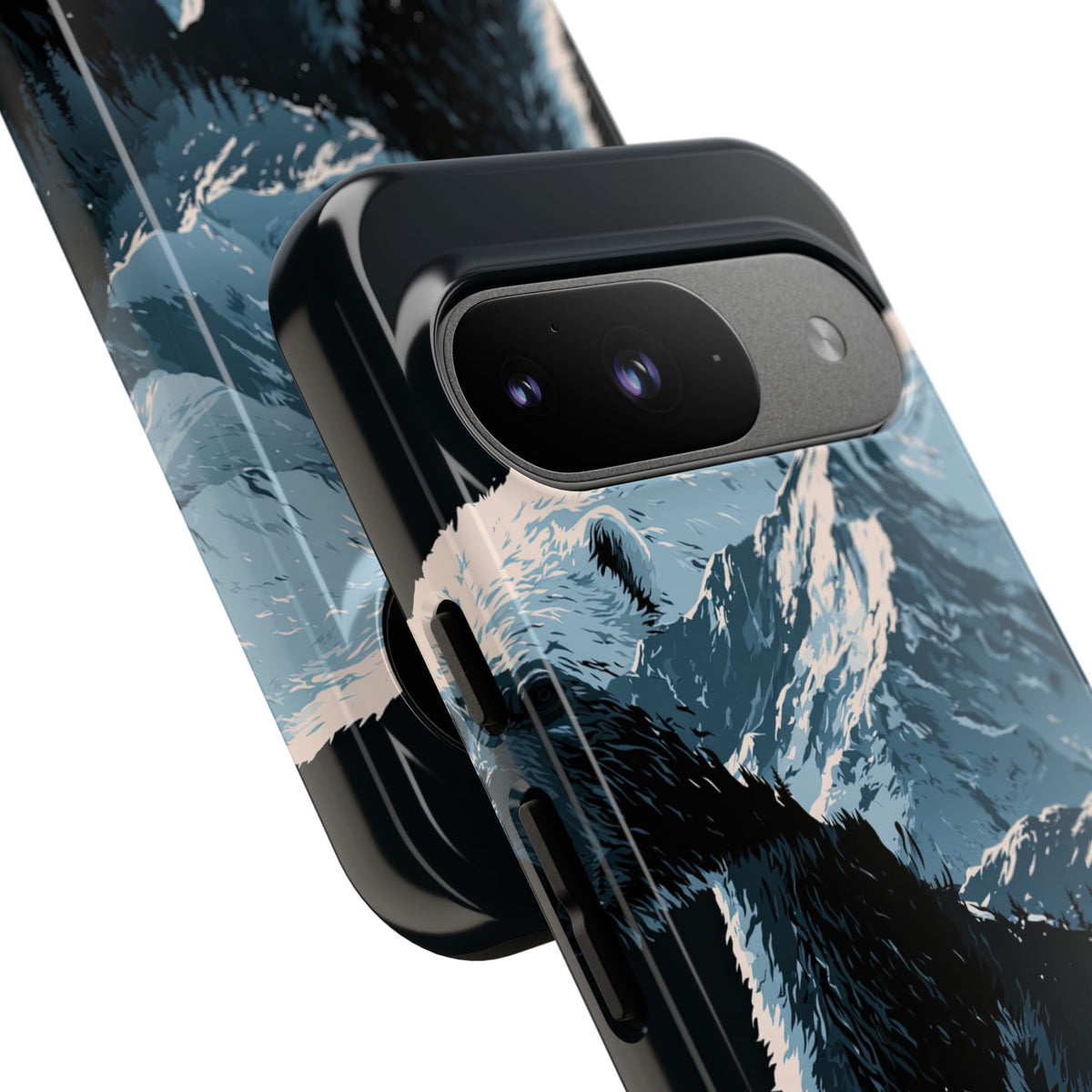 Nordic Arctic Bear · Tough Phone Case for Pixel · Black
