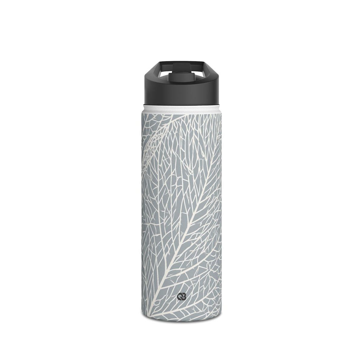 Minimal Leaf Skeleton · Insulated Water Bottle · Grey