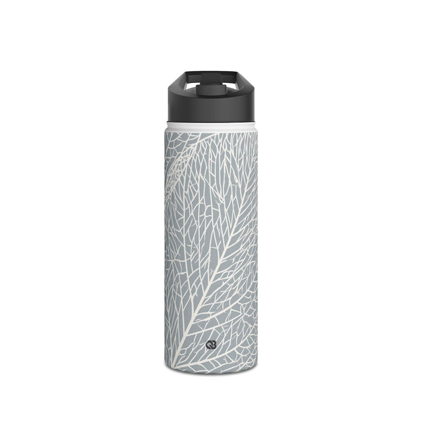 Minimal Leaf Skeleton · Insulated Water Bottle · Grey