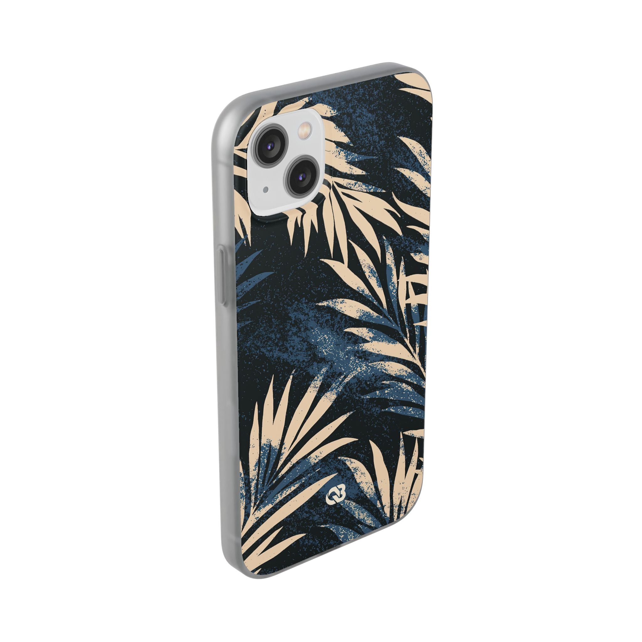 Blue Lite Phone Case for iPhone - Midnight Indigo Palm