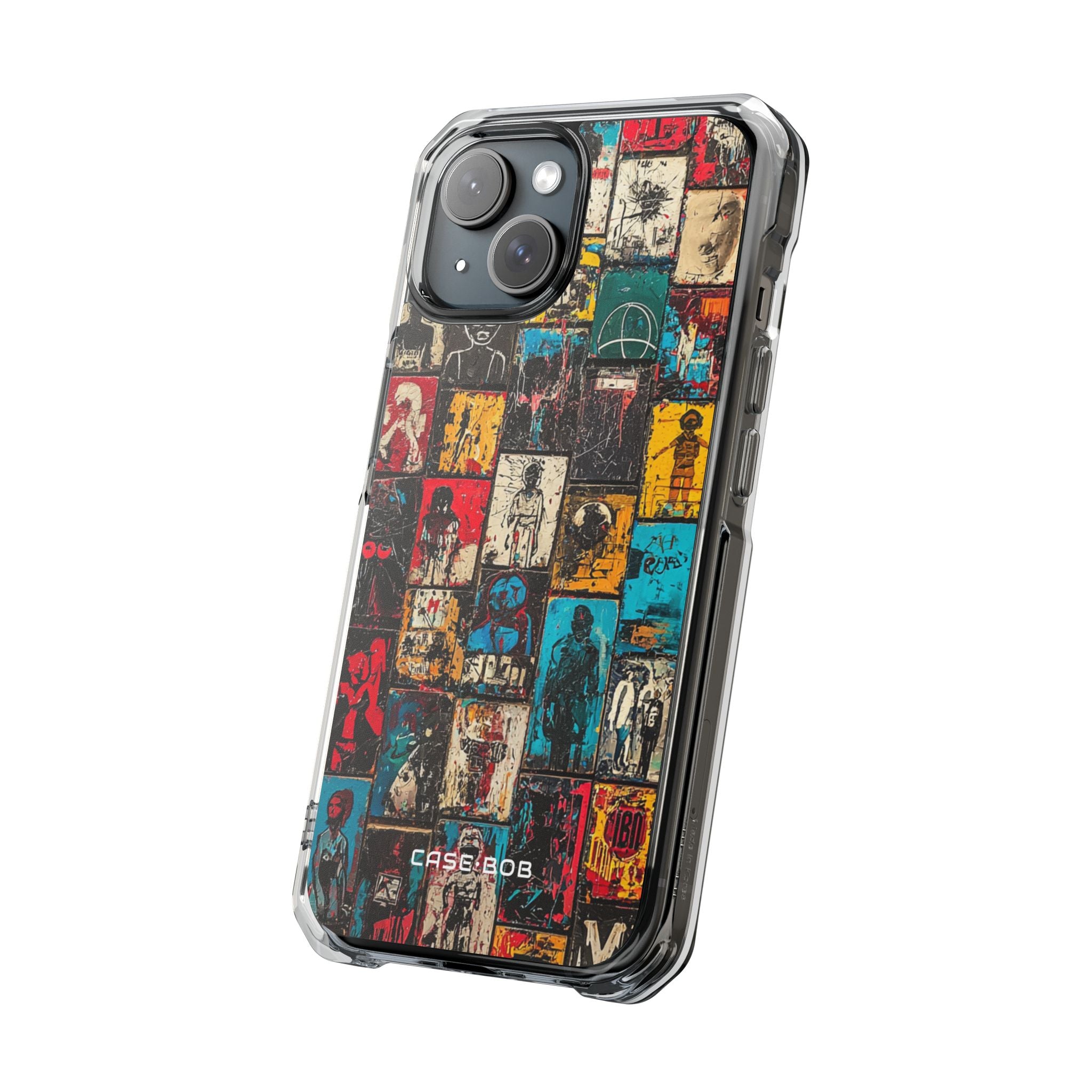 Sketch Grid Crimson iPhone 15 Case - Impact