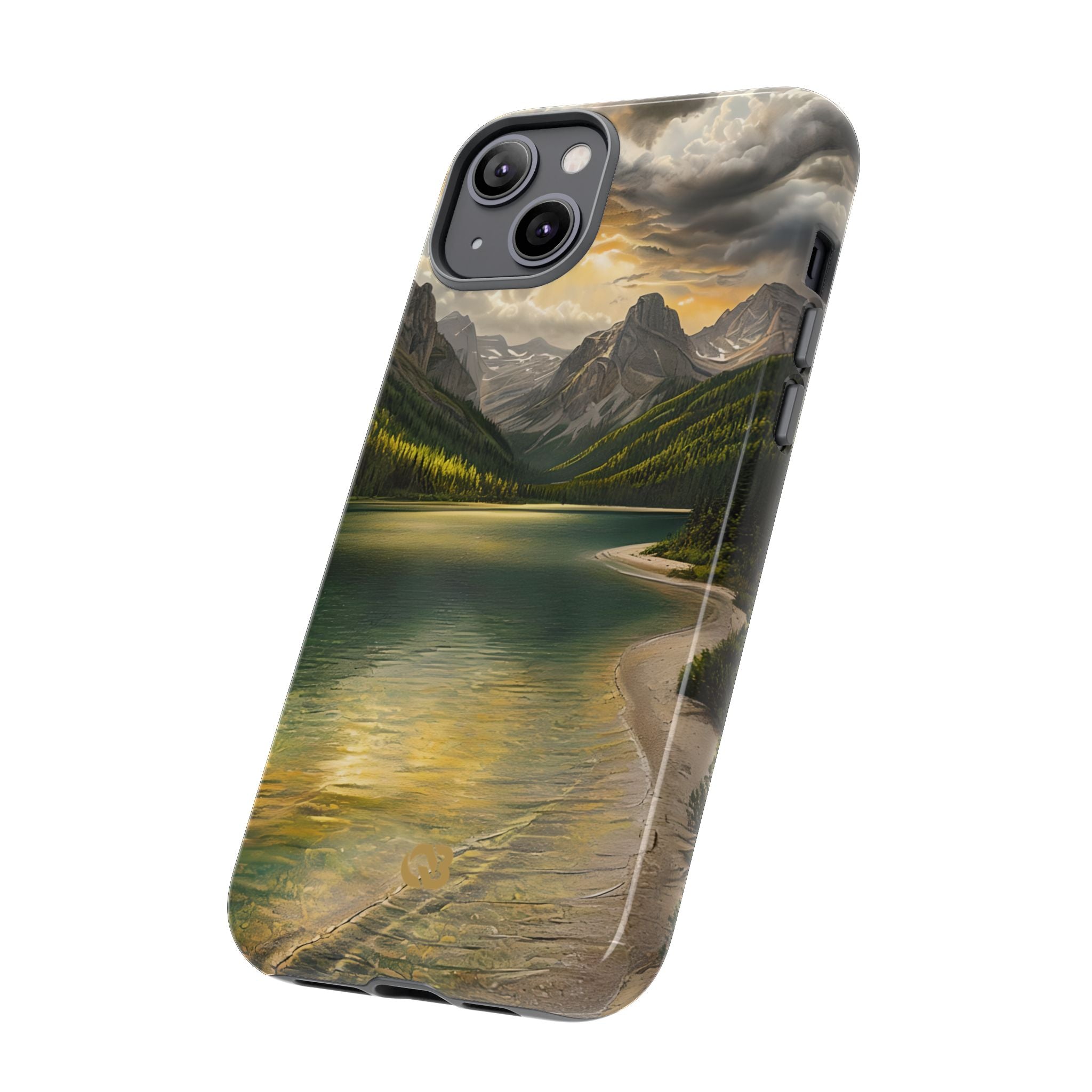 Gilded Mountain Lake · Tough Phone Case for iPhone