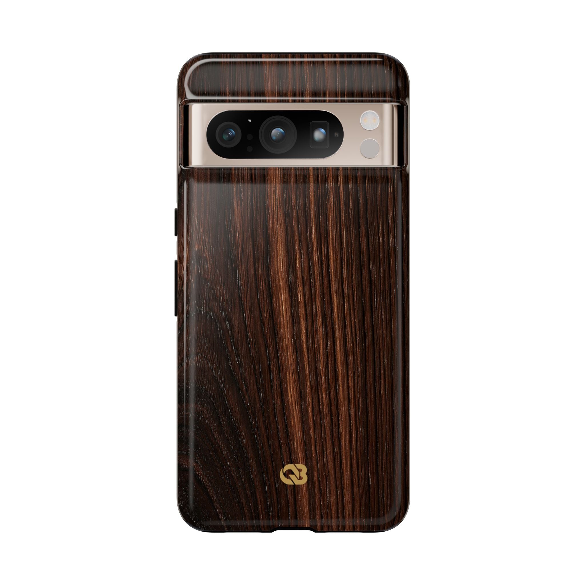 Brown Tough Phone Case for Google Pixel - Burnished Mahogany Grain