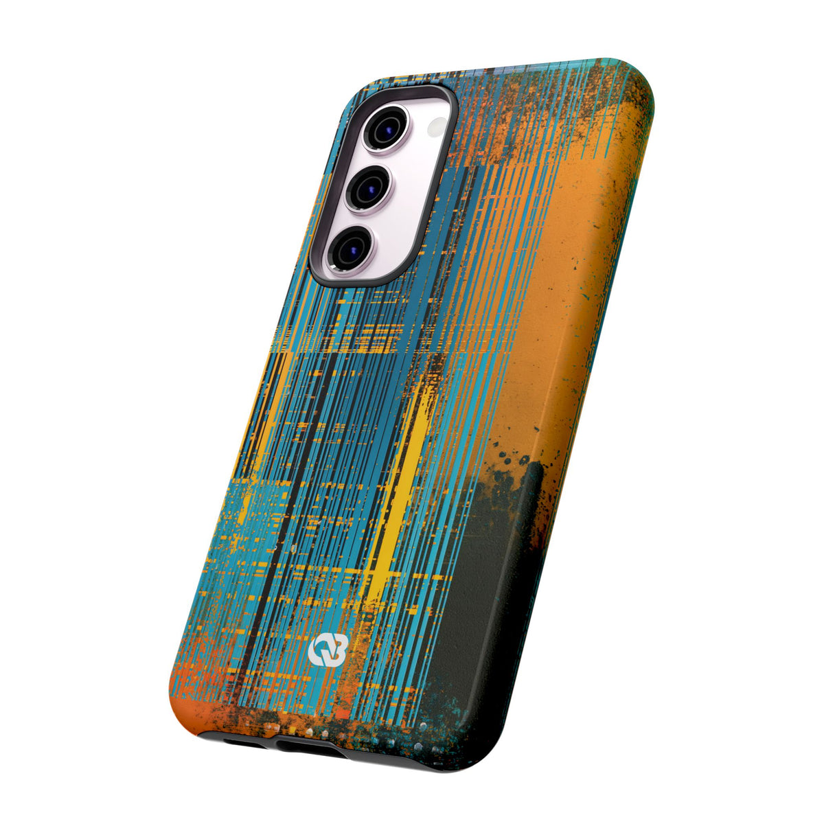 Cyber Glitch Stream · Tough Phone Case for Samsung · Teal