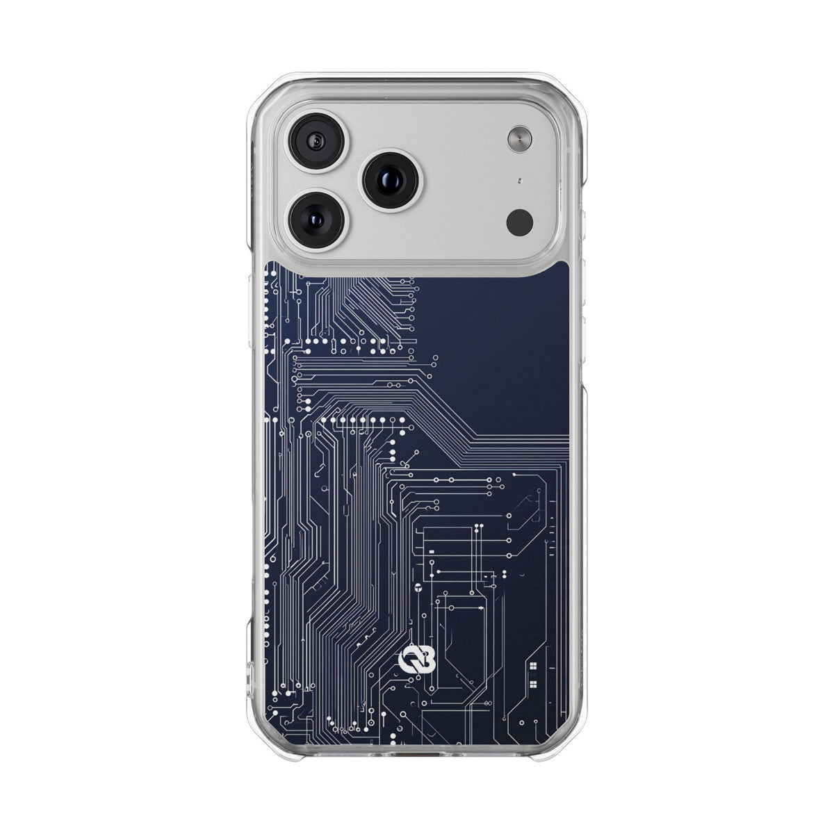 Blue Impact MagSafe Phone Case for iPhone - Cobalt Data Stream