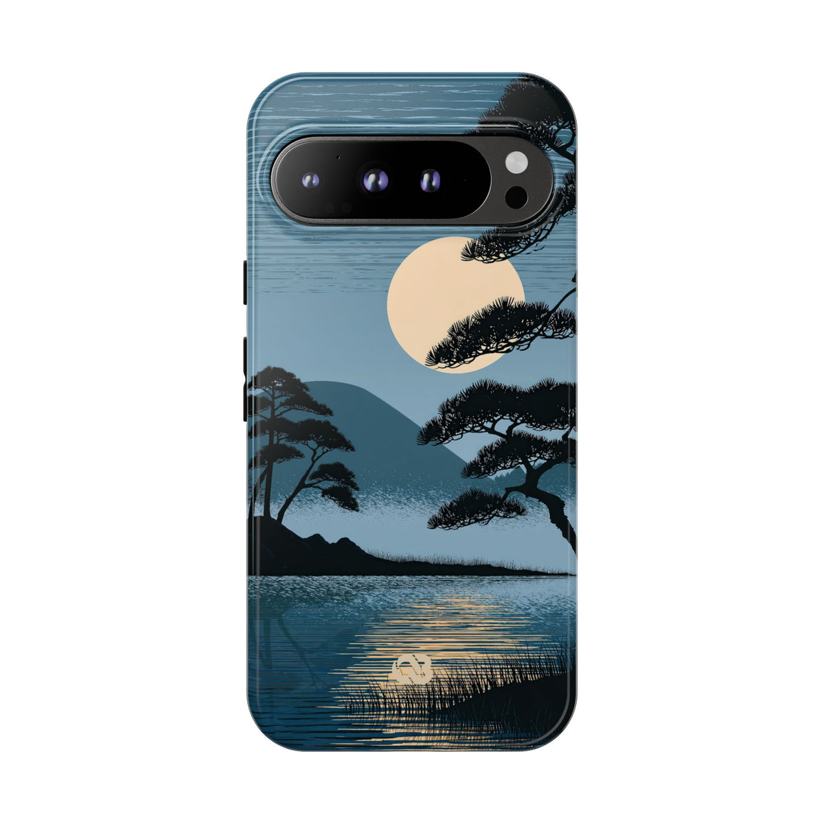 Blue Tough Phone Case for Google Pixel - Midnight Kyoto Pine