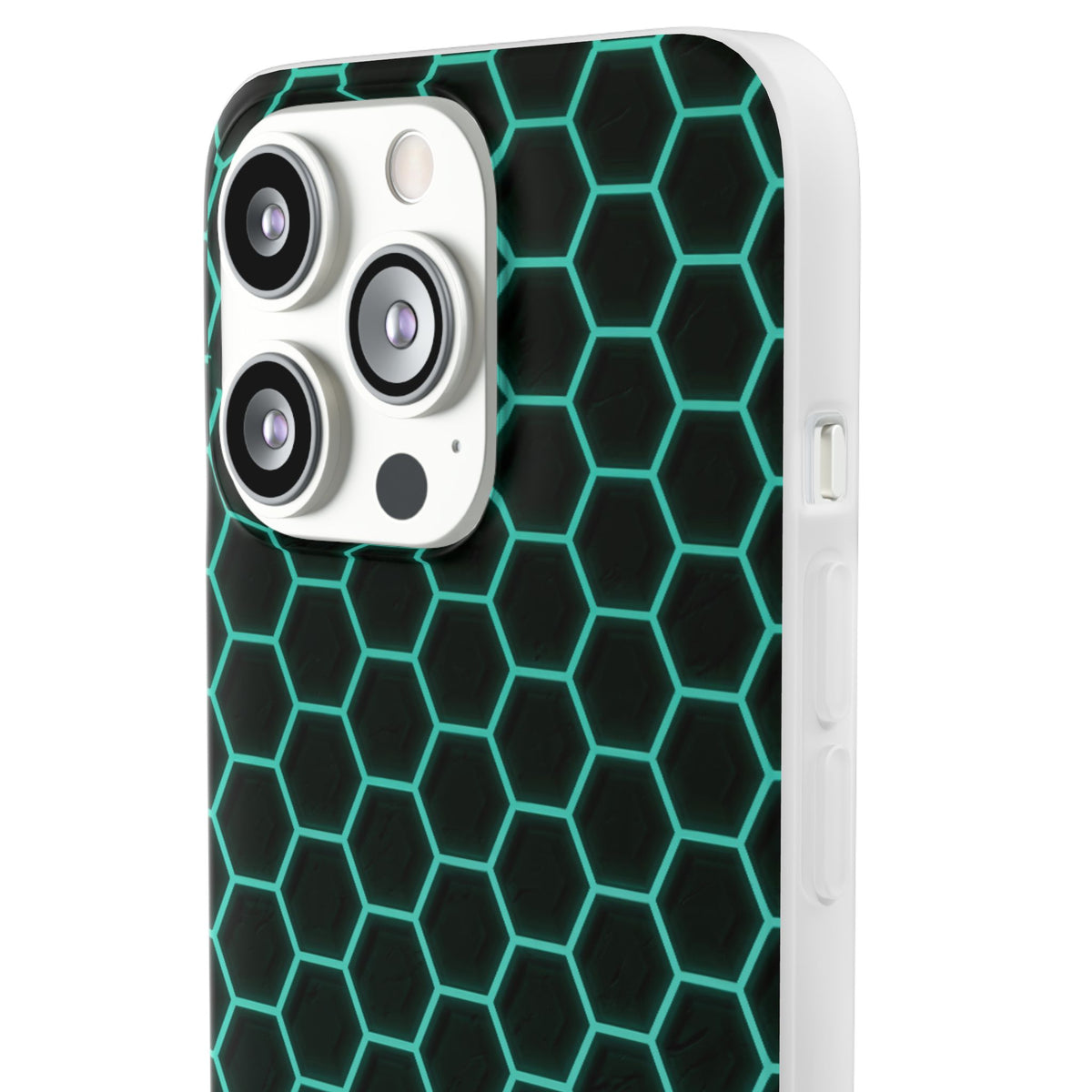 Neon Hex Spectrum · Lite Phone Case for iPhone · Teal