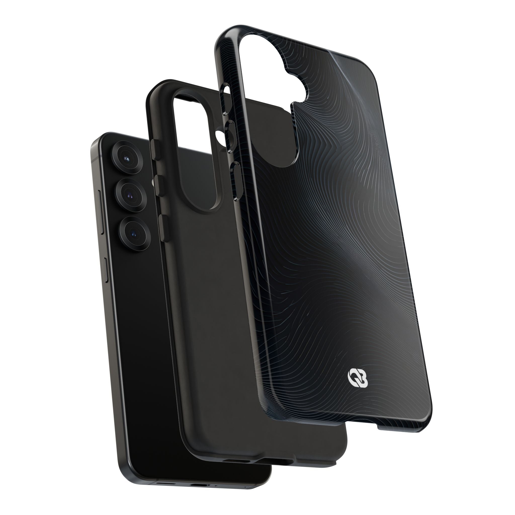 Black Tough Phone Case for Samsung - Obsidian Ridge Flux
