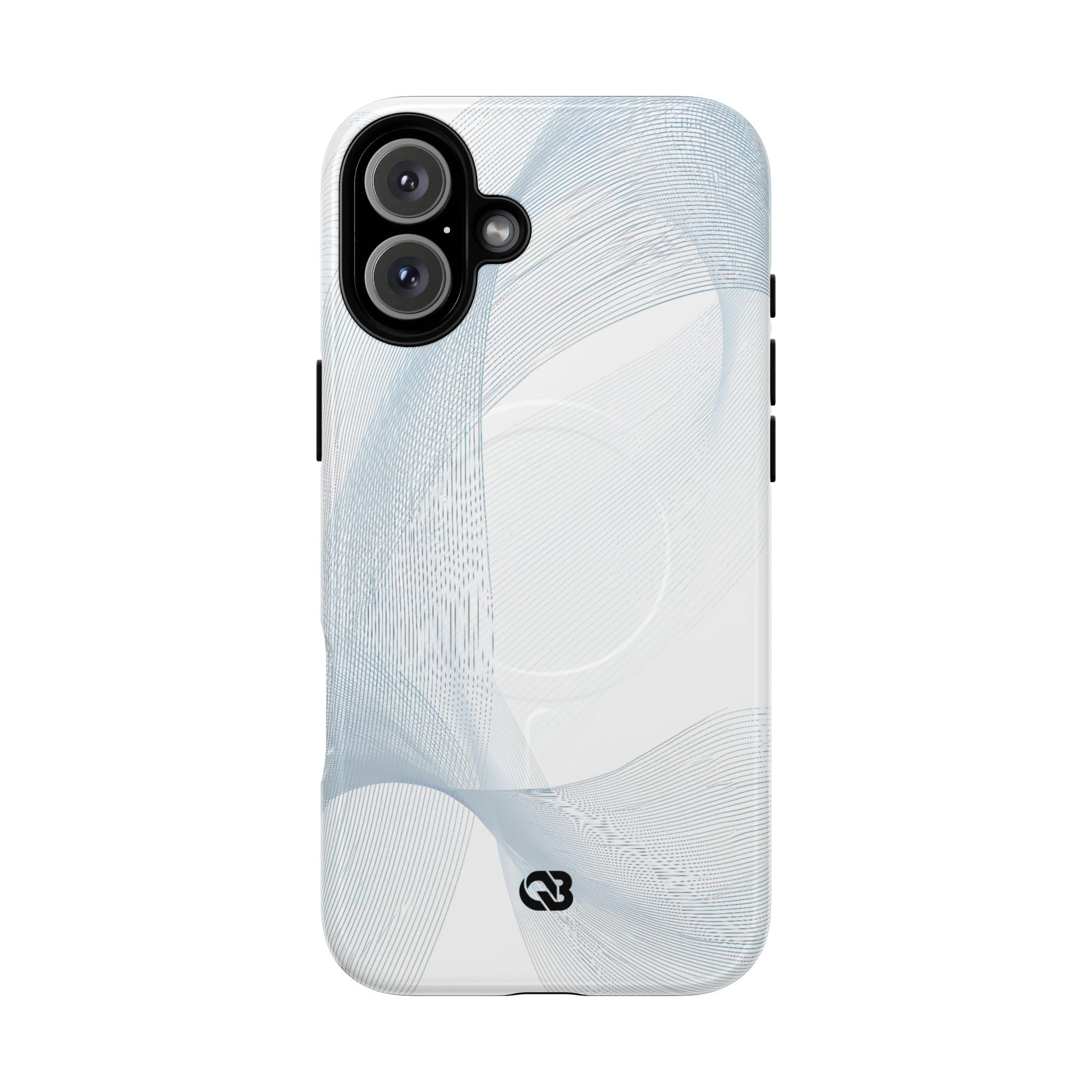 White Tough 2.0 Magsafe Phone Case for iPhone - Arctic Line Current
