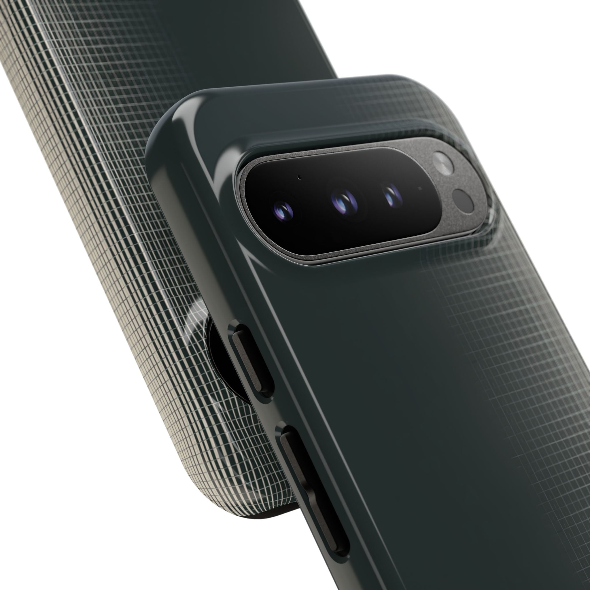 Grey Tough Phone Case for Google Pixel - Charcoal Tech Grid