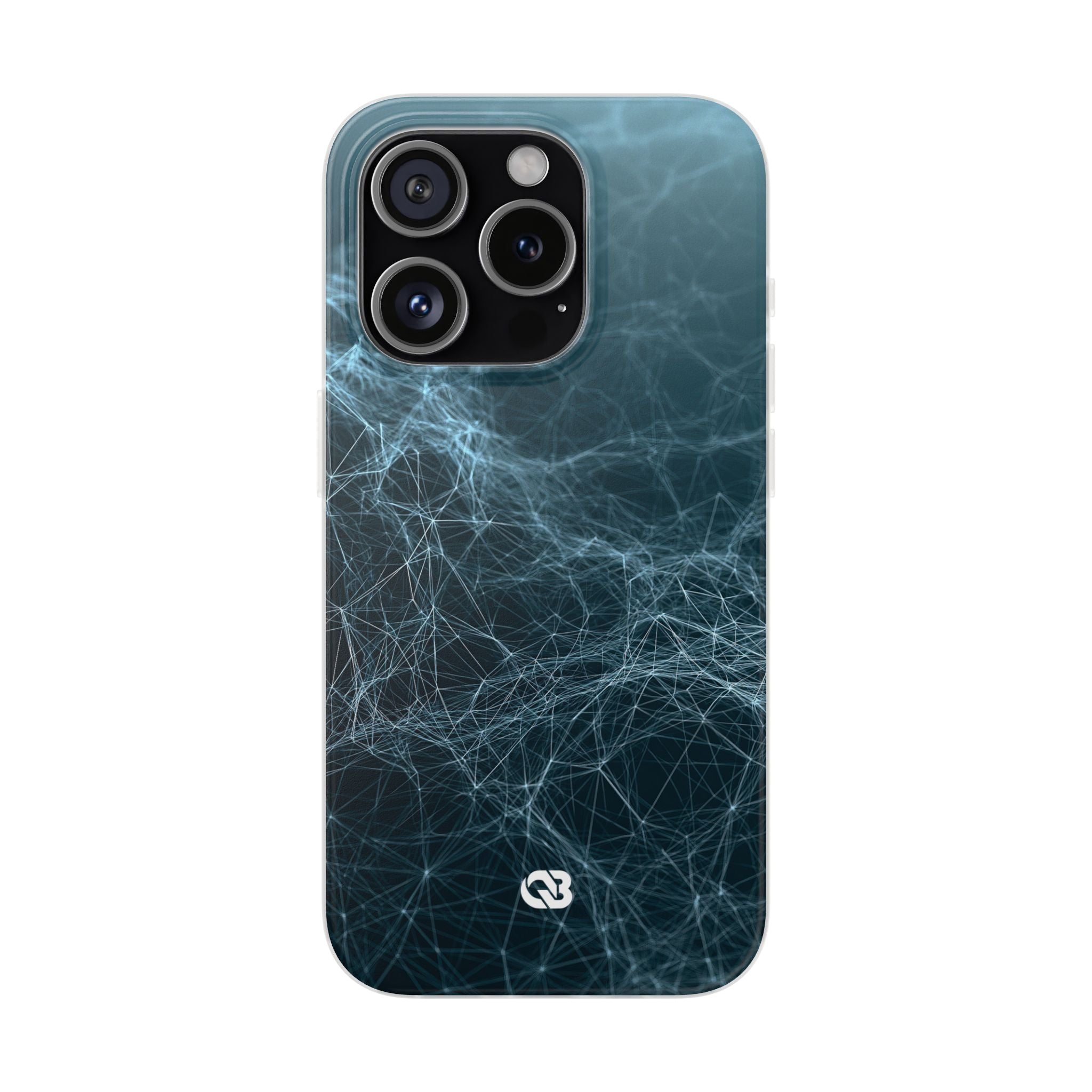 Teal Lite Phone Case for iPhone - Arctic Neural Mesh