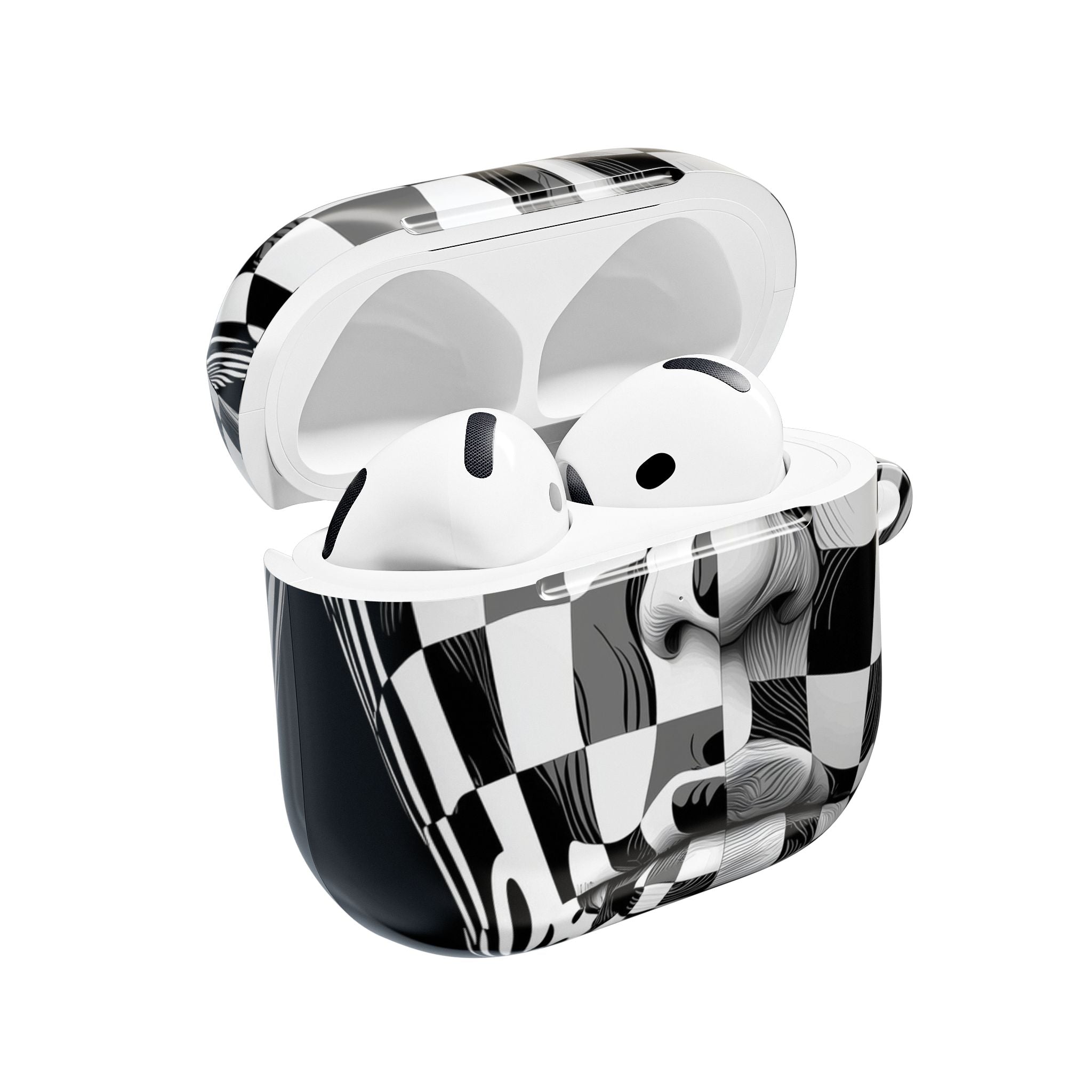 Mirrored Checkerboard Face - AirPods Case