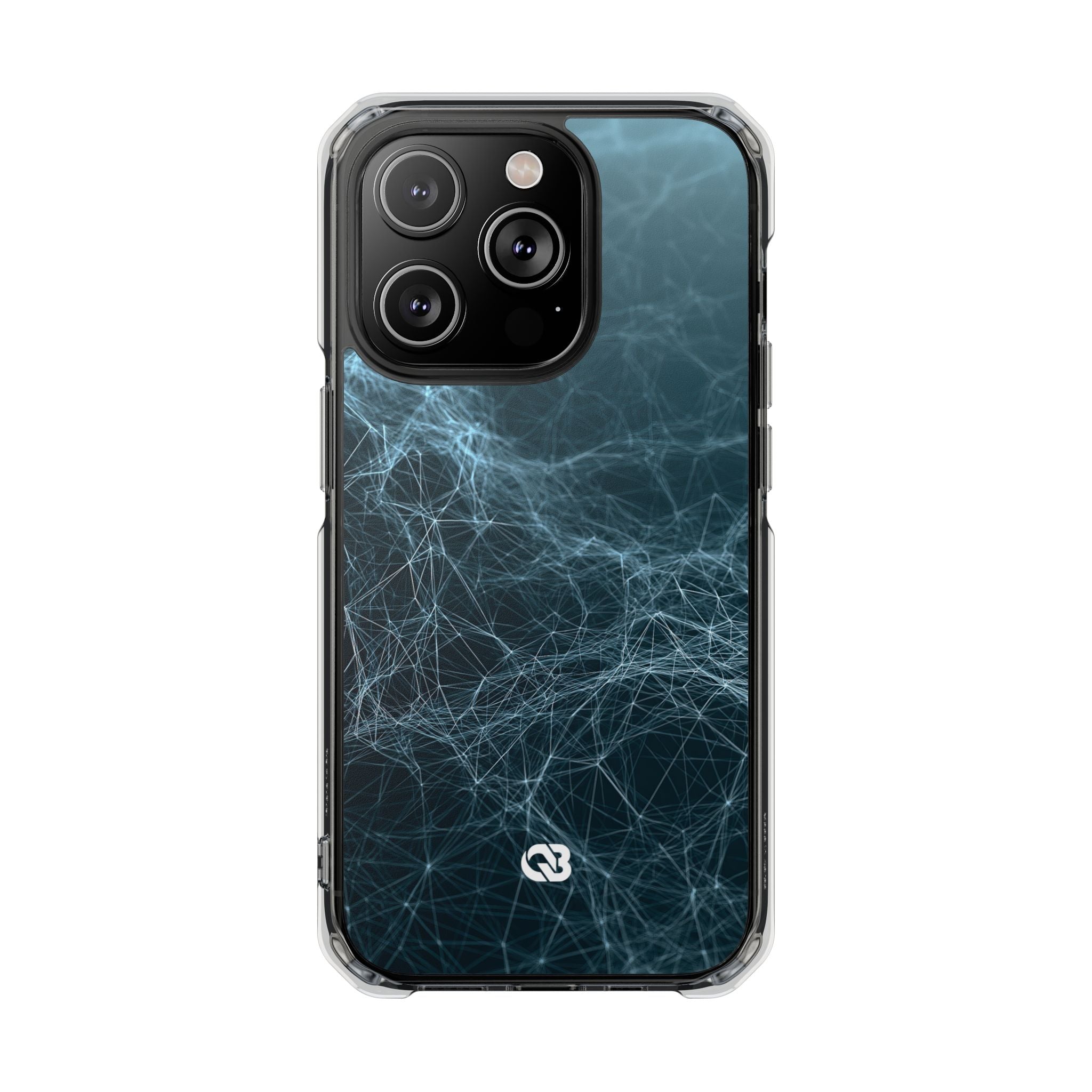 Teal Impact MagSafe Phone Case for iPhone - Arctic Neural Mesh