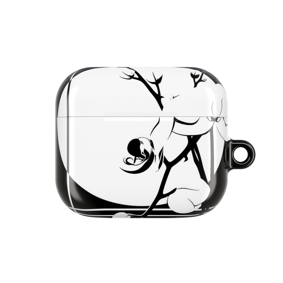 Nocturne Orchid Bloom · Hard Case for AirPods & AirPods Pro · Black
