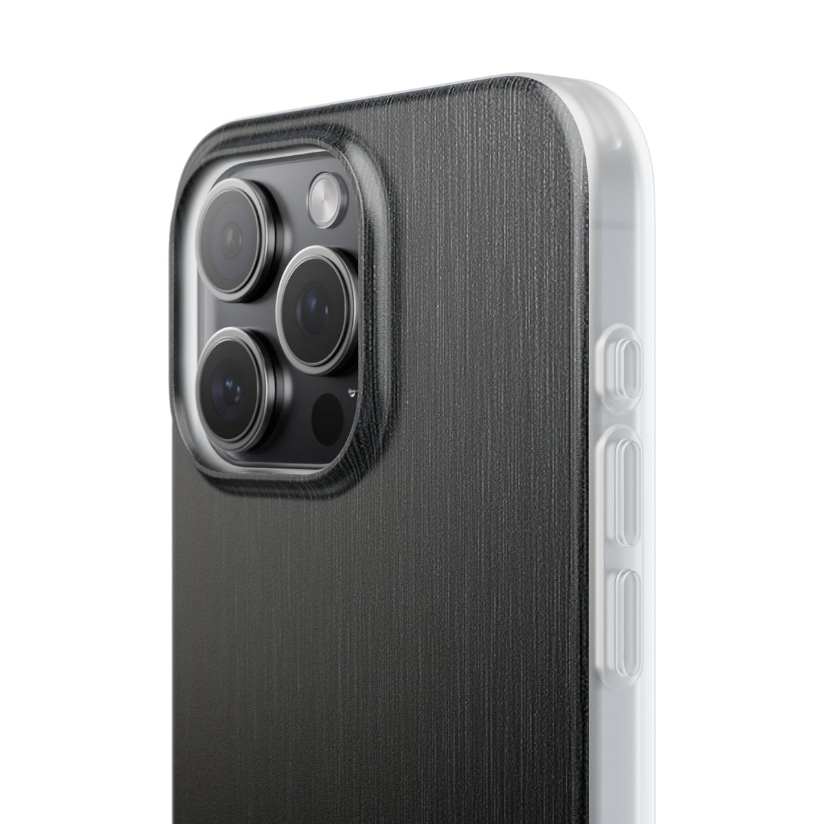 Obsidian Brushed Steel · Lite Phone Case for iPhone · Black
