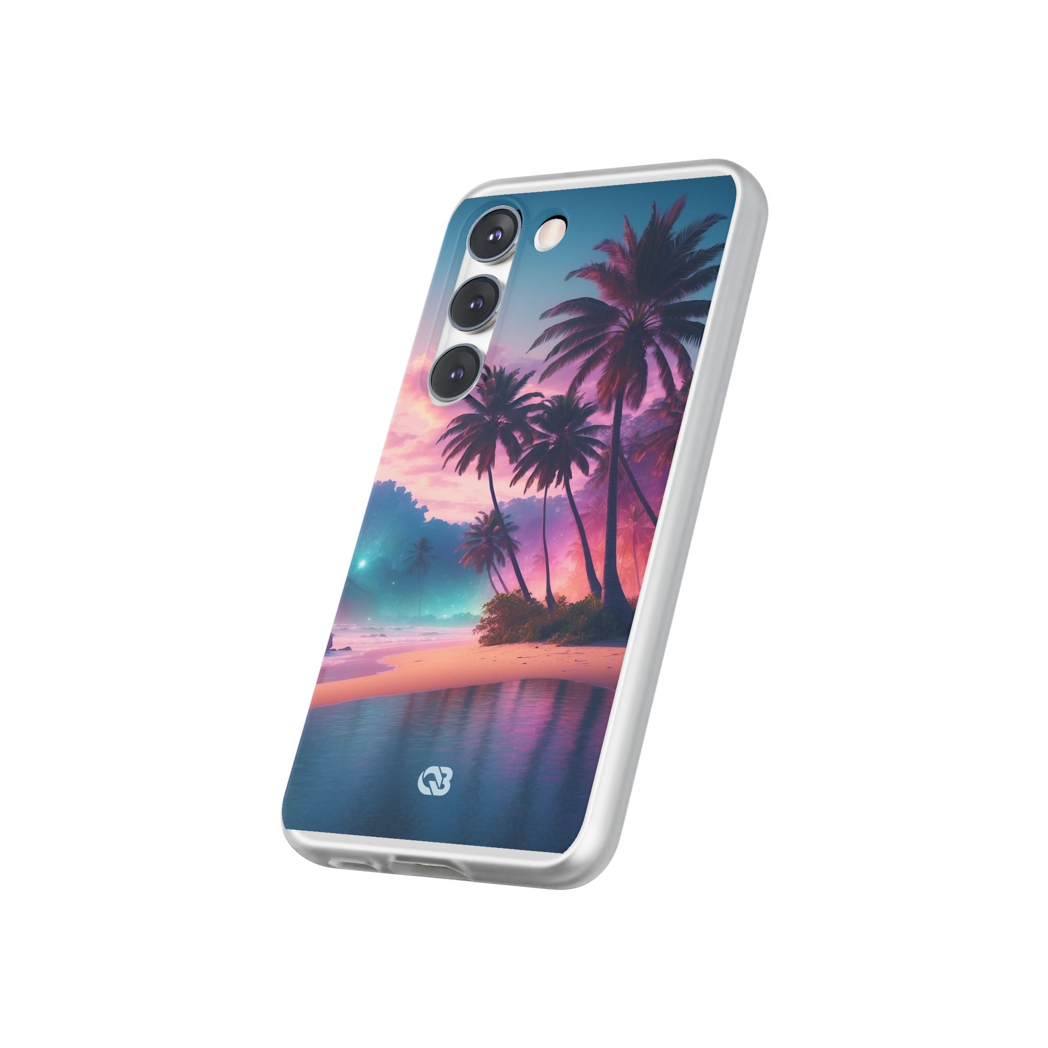 Neon Shore Palms · Soft Phone Case for Samsung