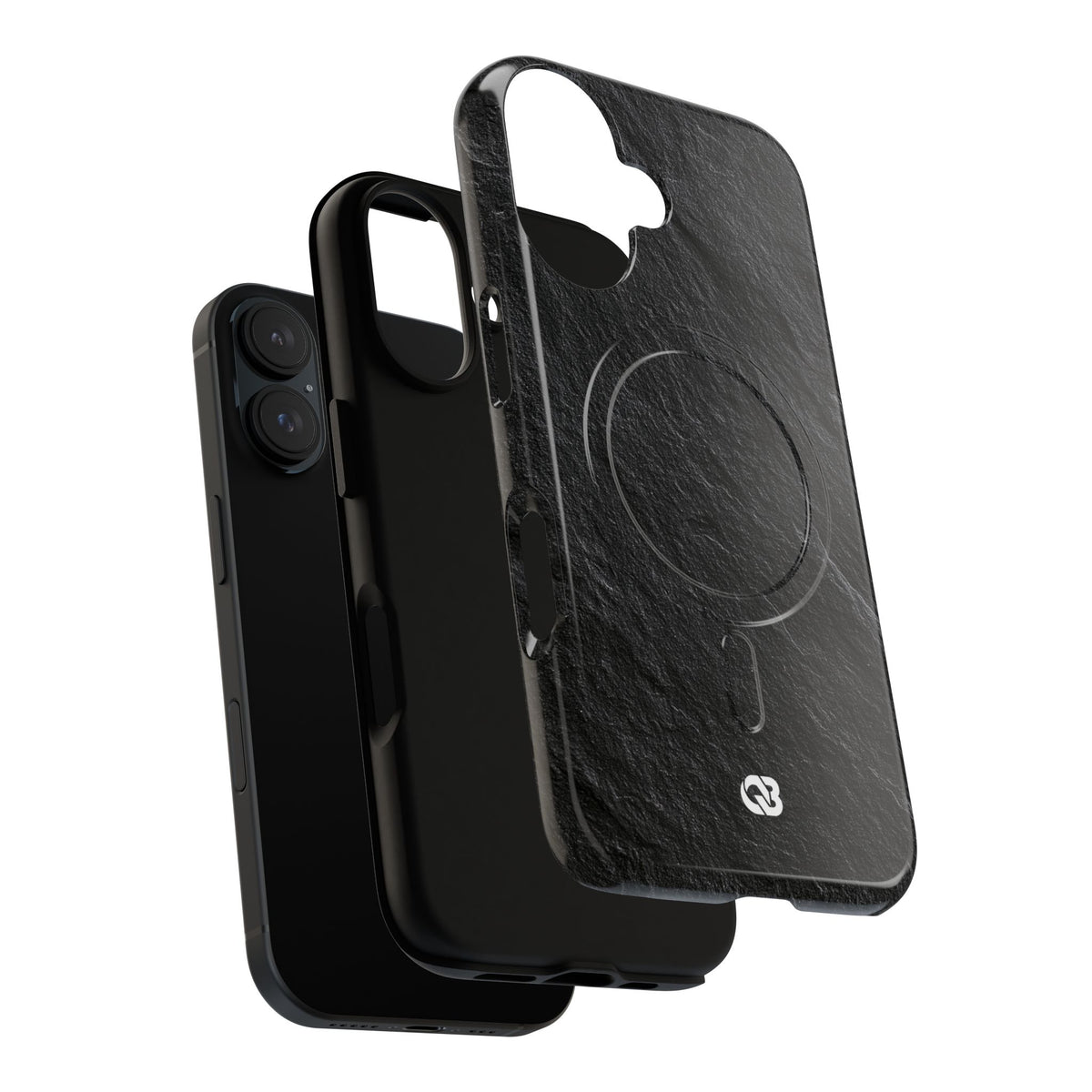 Black Tough 2.0 Magsafe Phone Case for iPhone - Raw Obsidian Slate