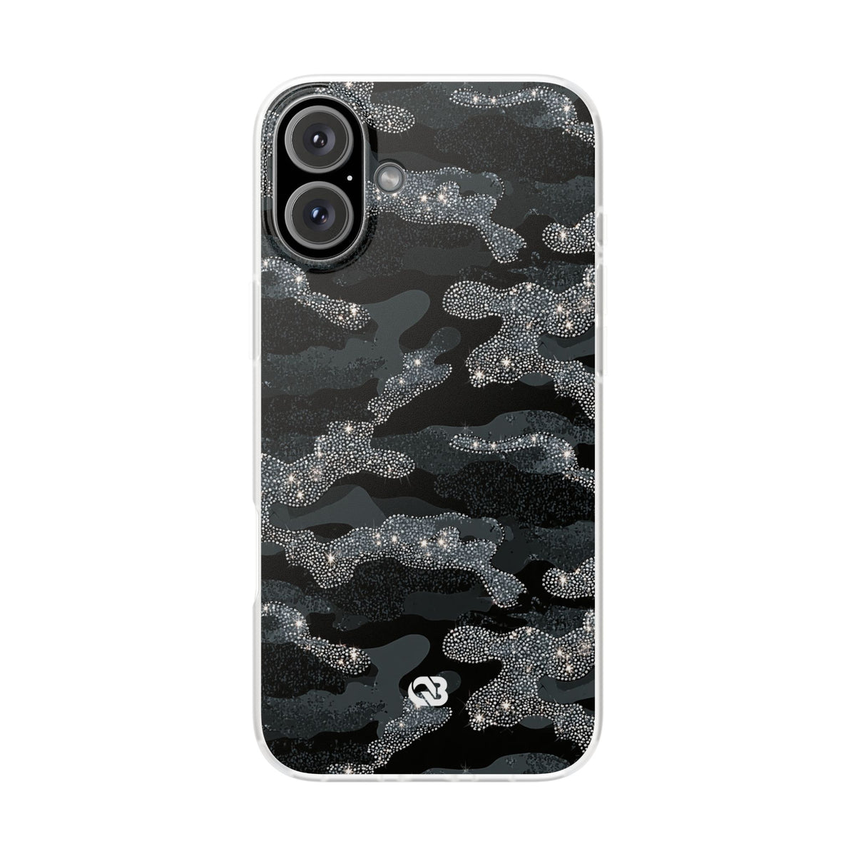 Glitter Shadow Camo · Lite Phone Case for iPhone · Black