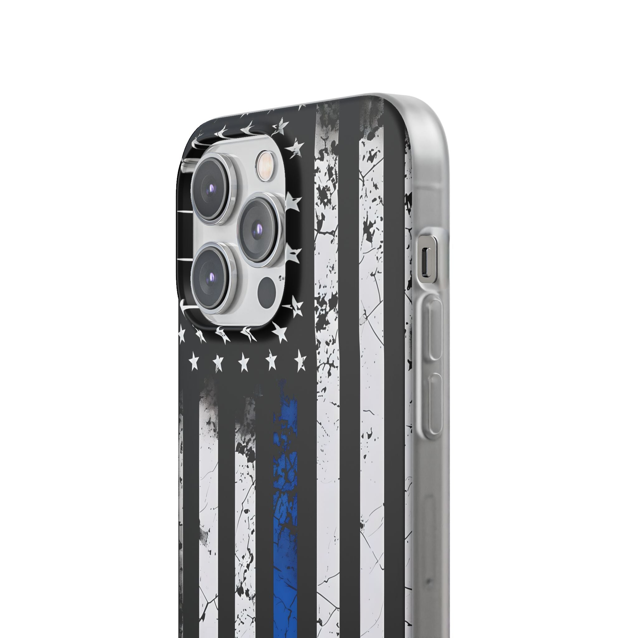 Gritty Cobalt Flag · Soft Phone Case for iPhone