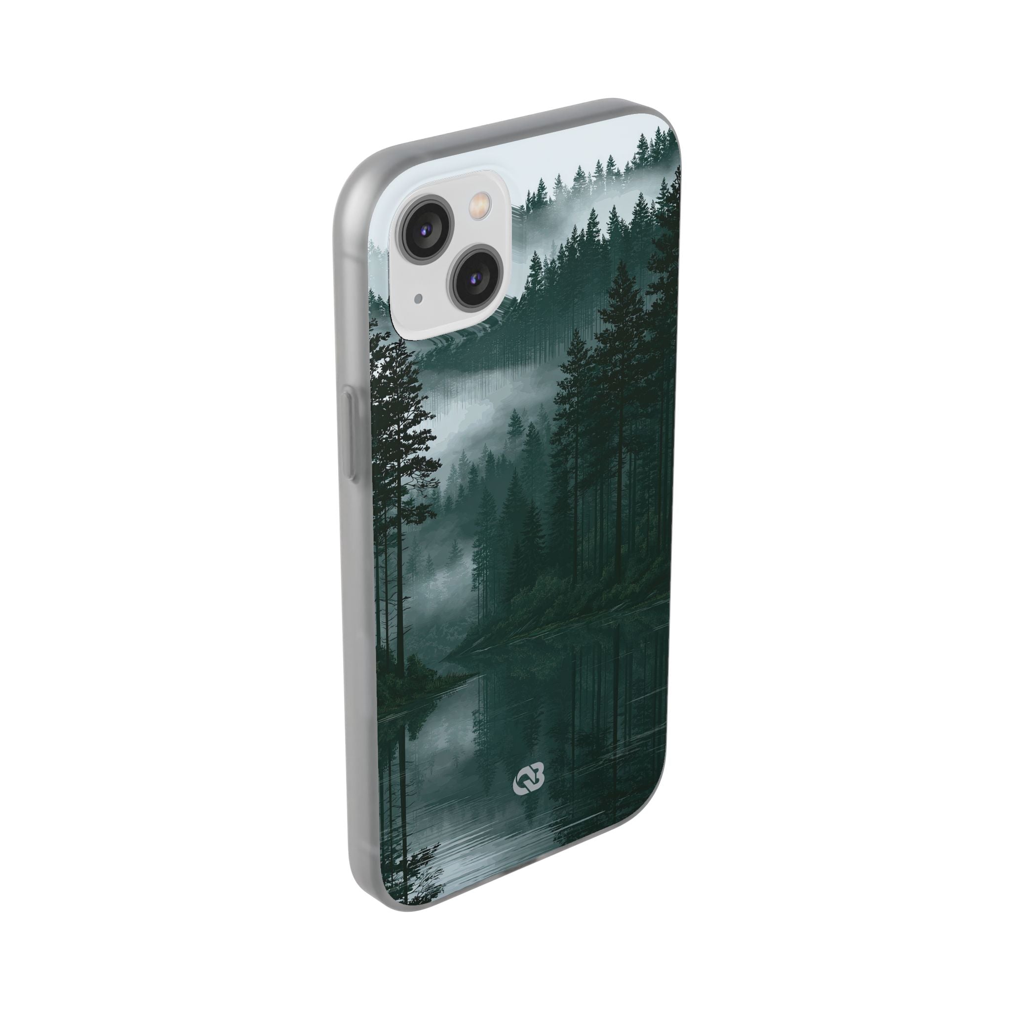 Green Lite Phone Case for iPhone - Misty Evergreen Mirror
